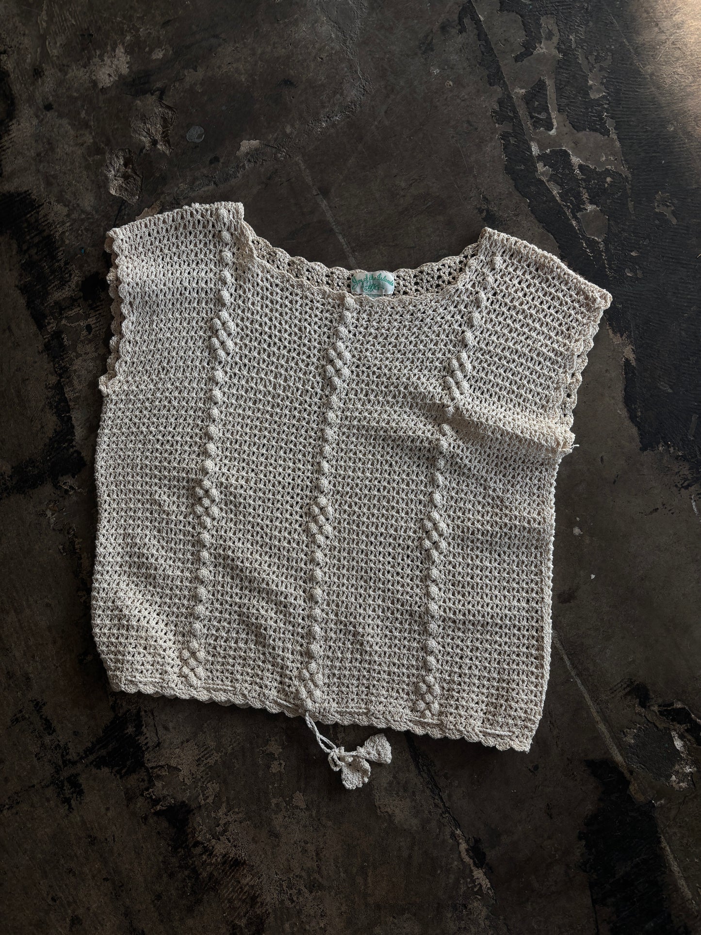 Joy of the Islands Cream Crochet Top