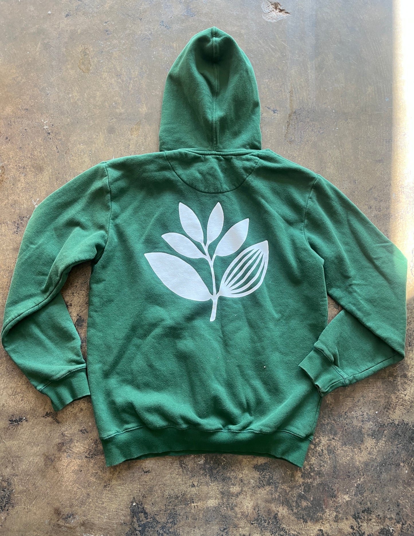 Magenta Brand Green Hoodie