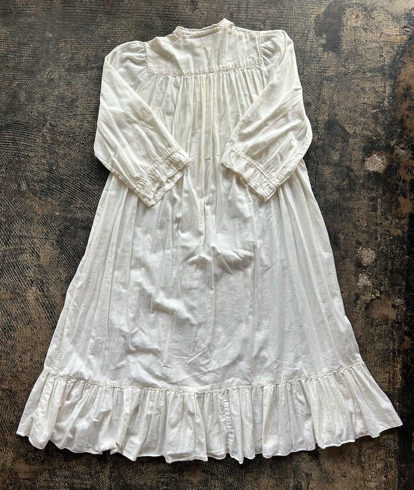 White 3/4 Sleeve Nightgown