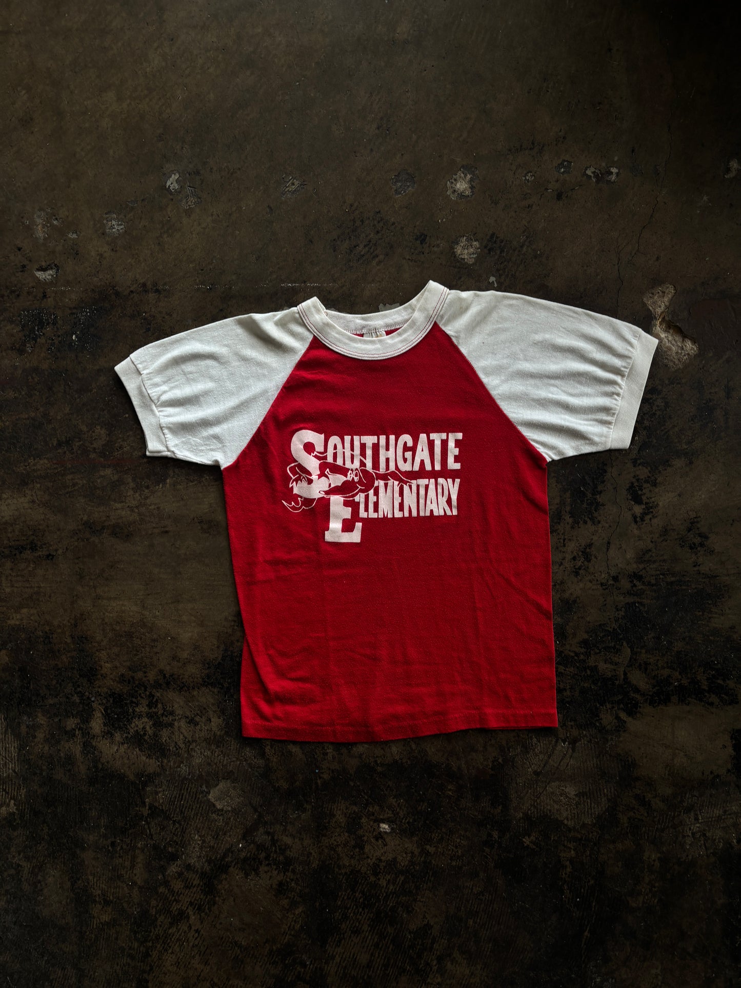 Red Southgate Elementary Ringer Tee