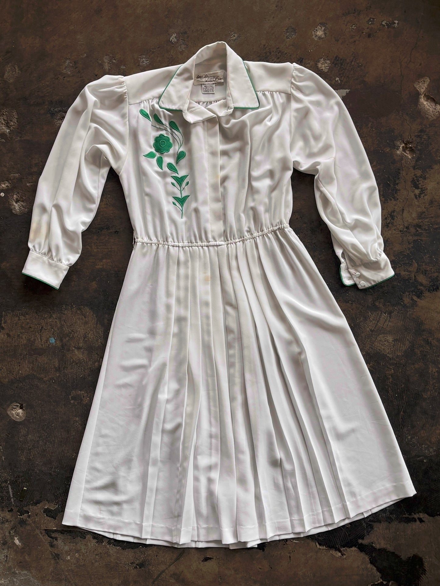 Lilli Ann White + Green Dress Set
