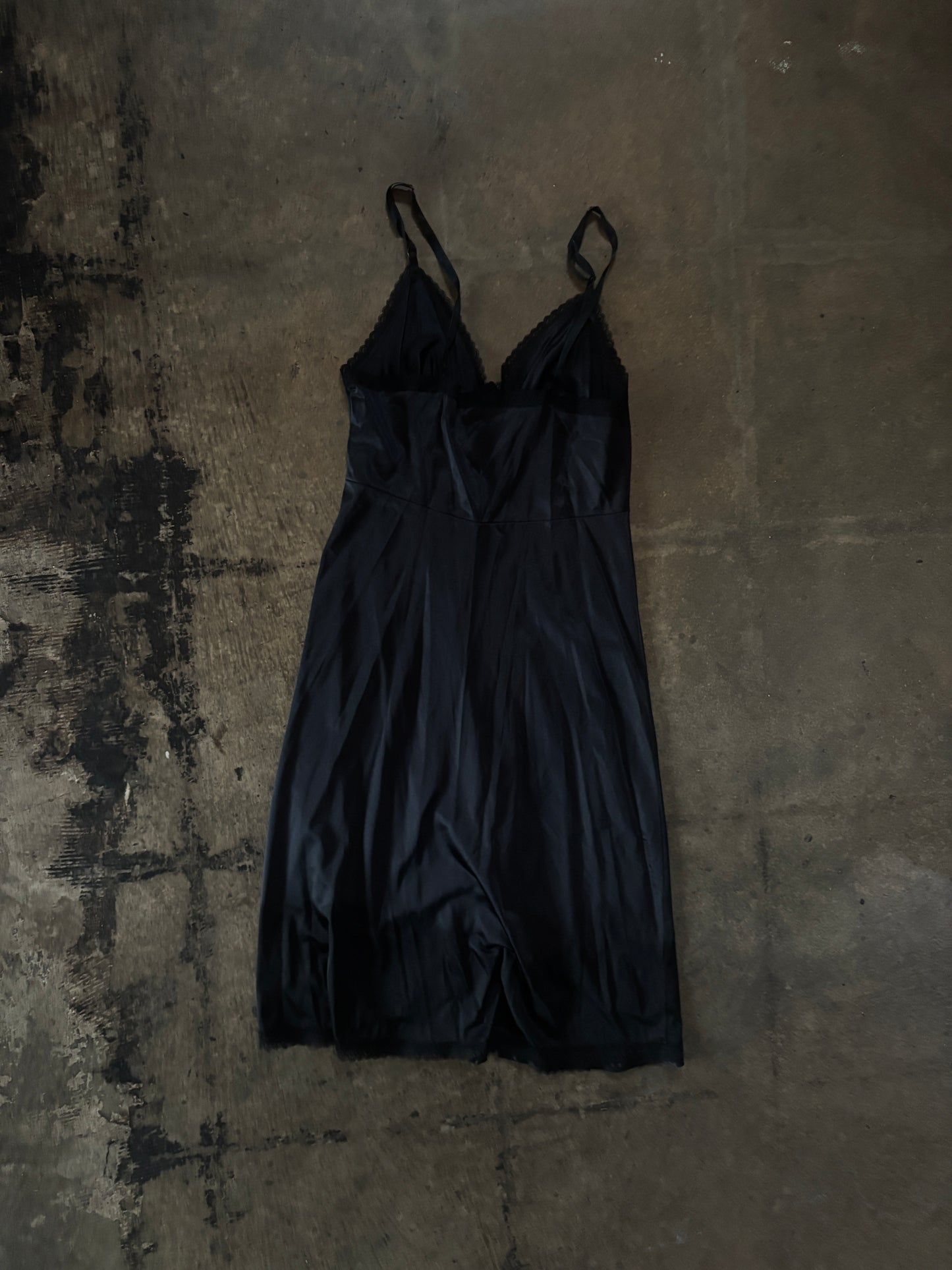 Sears Lace Black Slip Dress