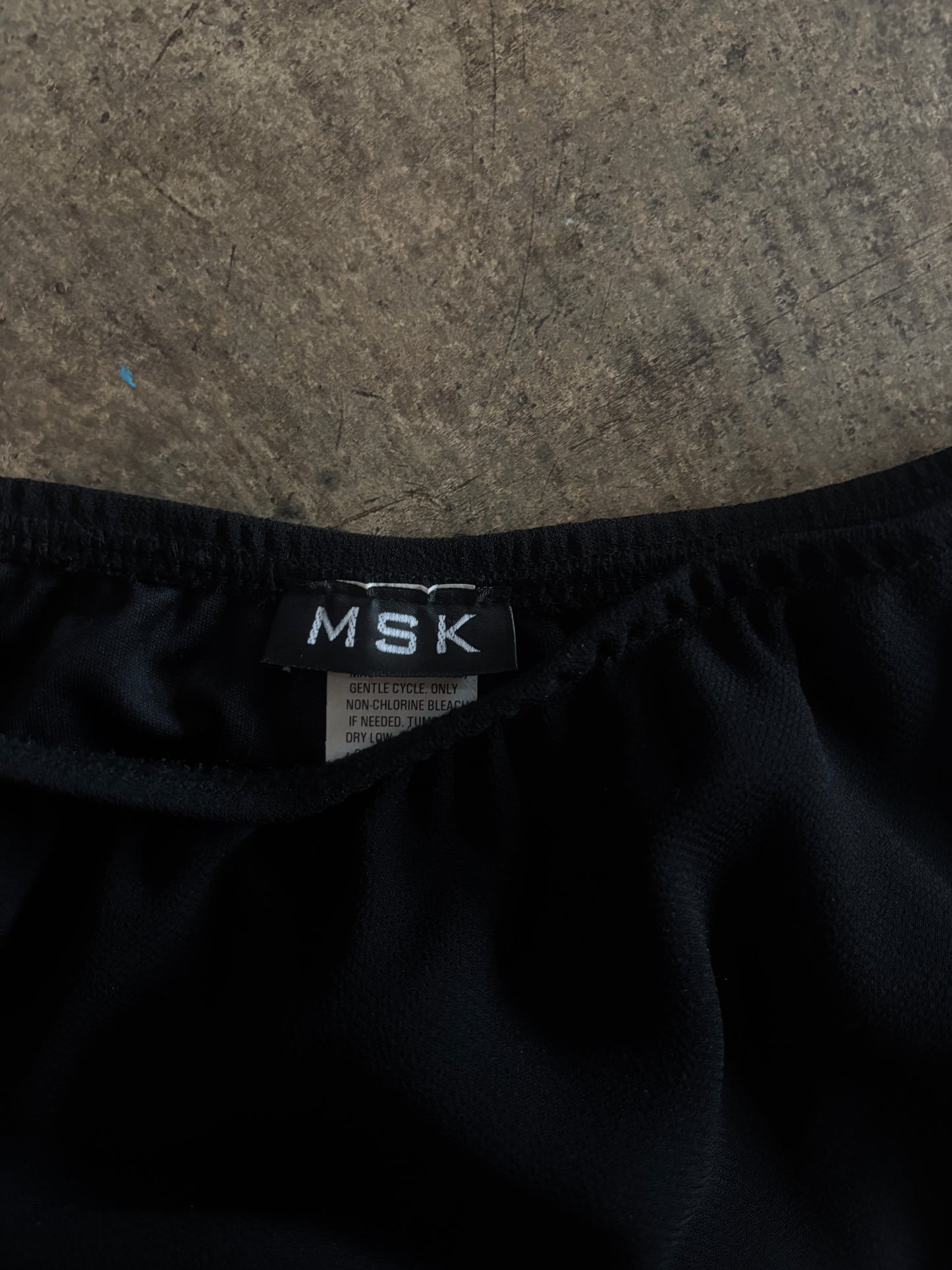 MSK 90s Black Layered Maxi Skirt
