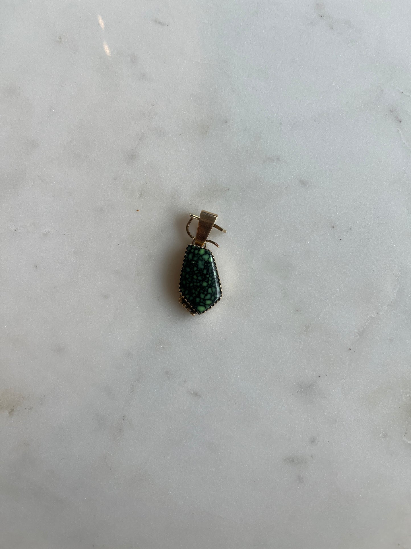 Turquoise + Gold Pendant