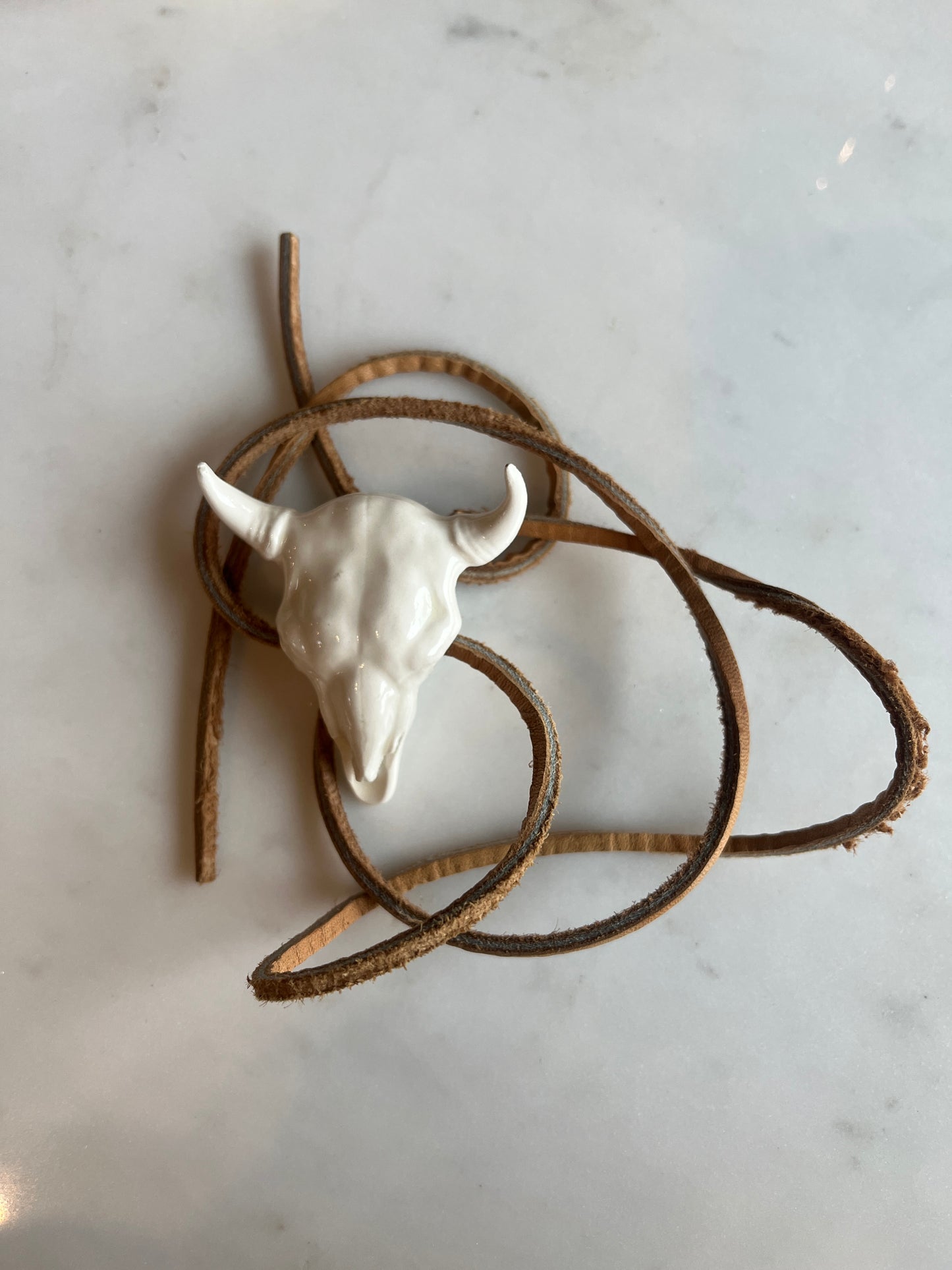 Ceramic Buffalo Skull