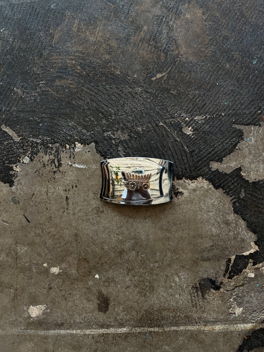 Brass + Silver Chuckwagon Belt Buckle