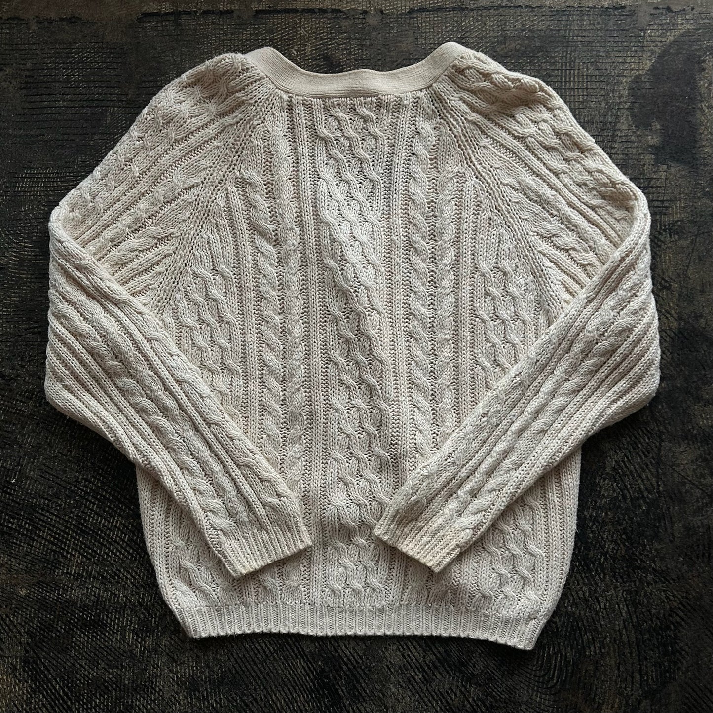 Cream Chunky Knit Button Up Cardigan