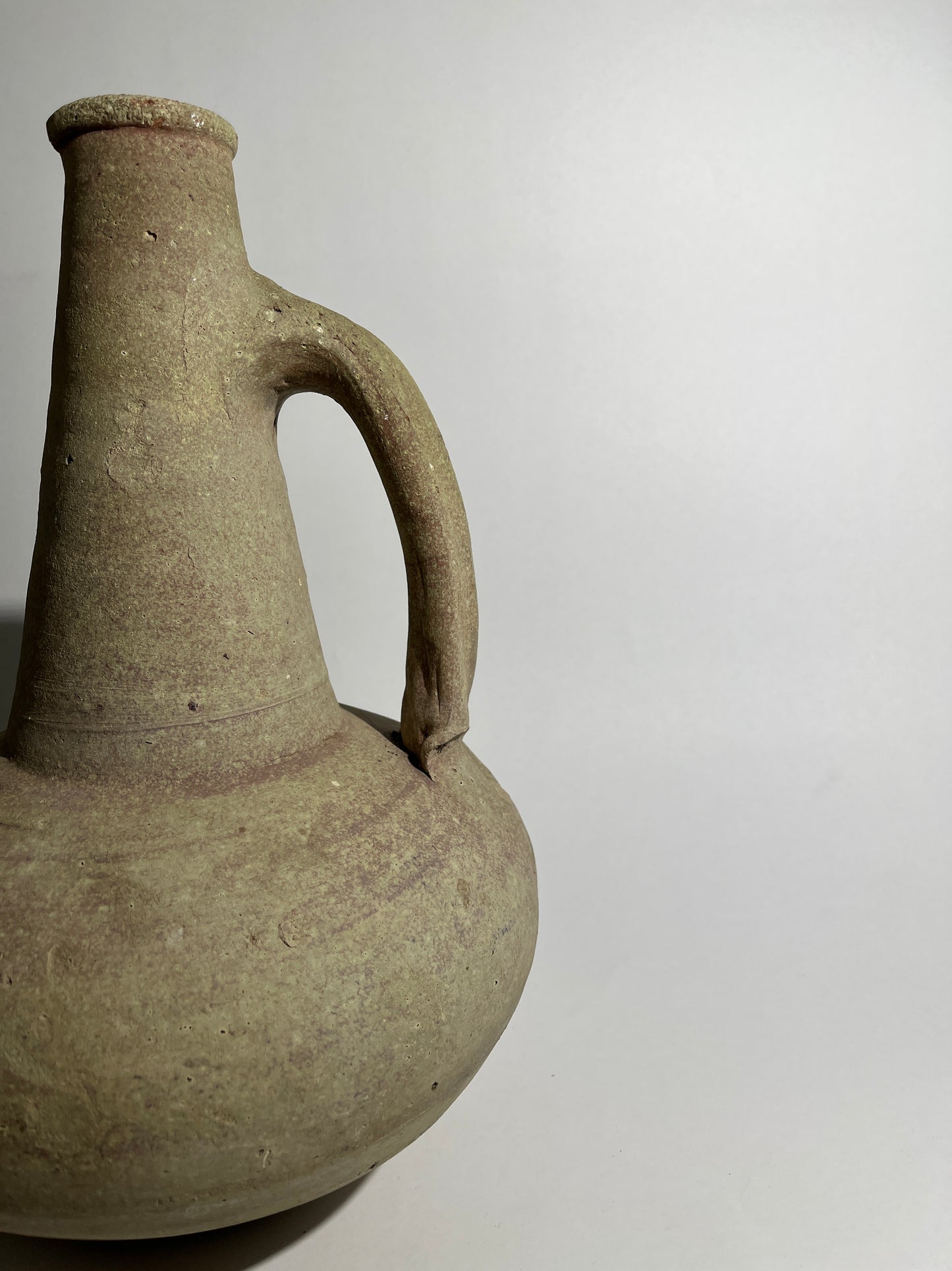 Antique Greek Clay Vase with Handle