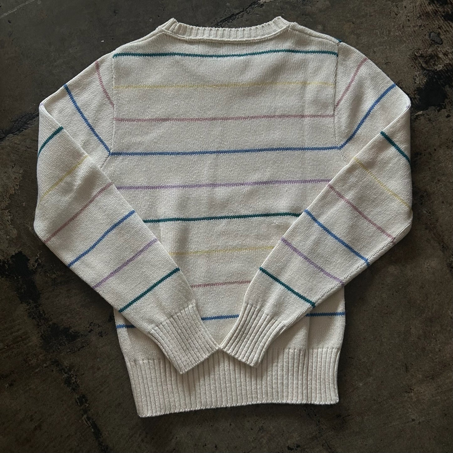 Cream + Pastel Stripe Sweater
