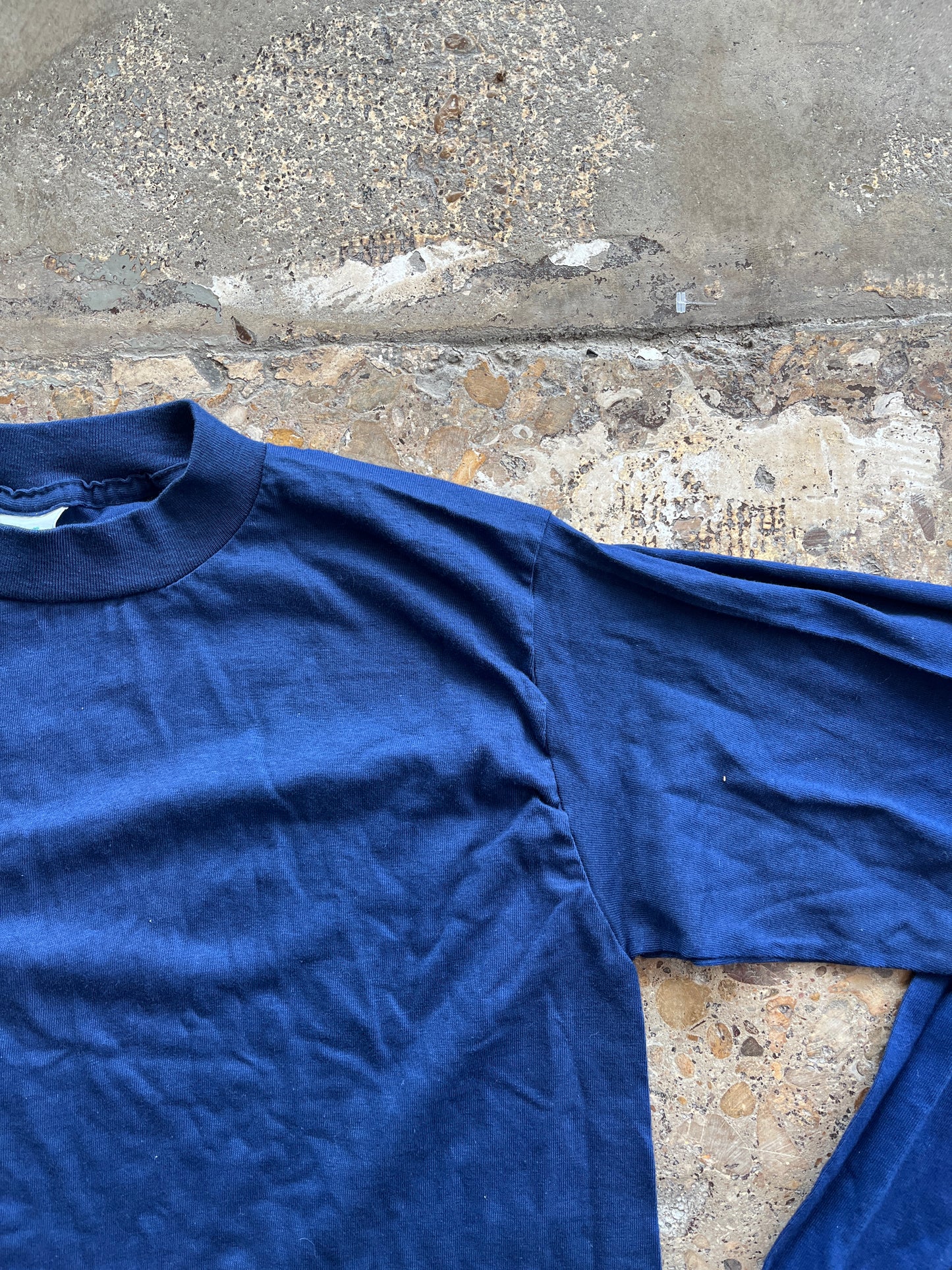 Alere Navy Longsleeve Blank Tee