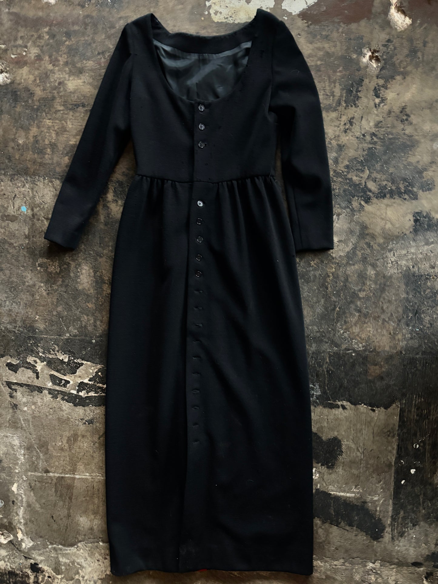 Black Stripe Accent Lanvin Maxi Dress