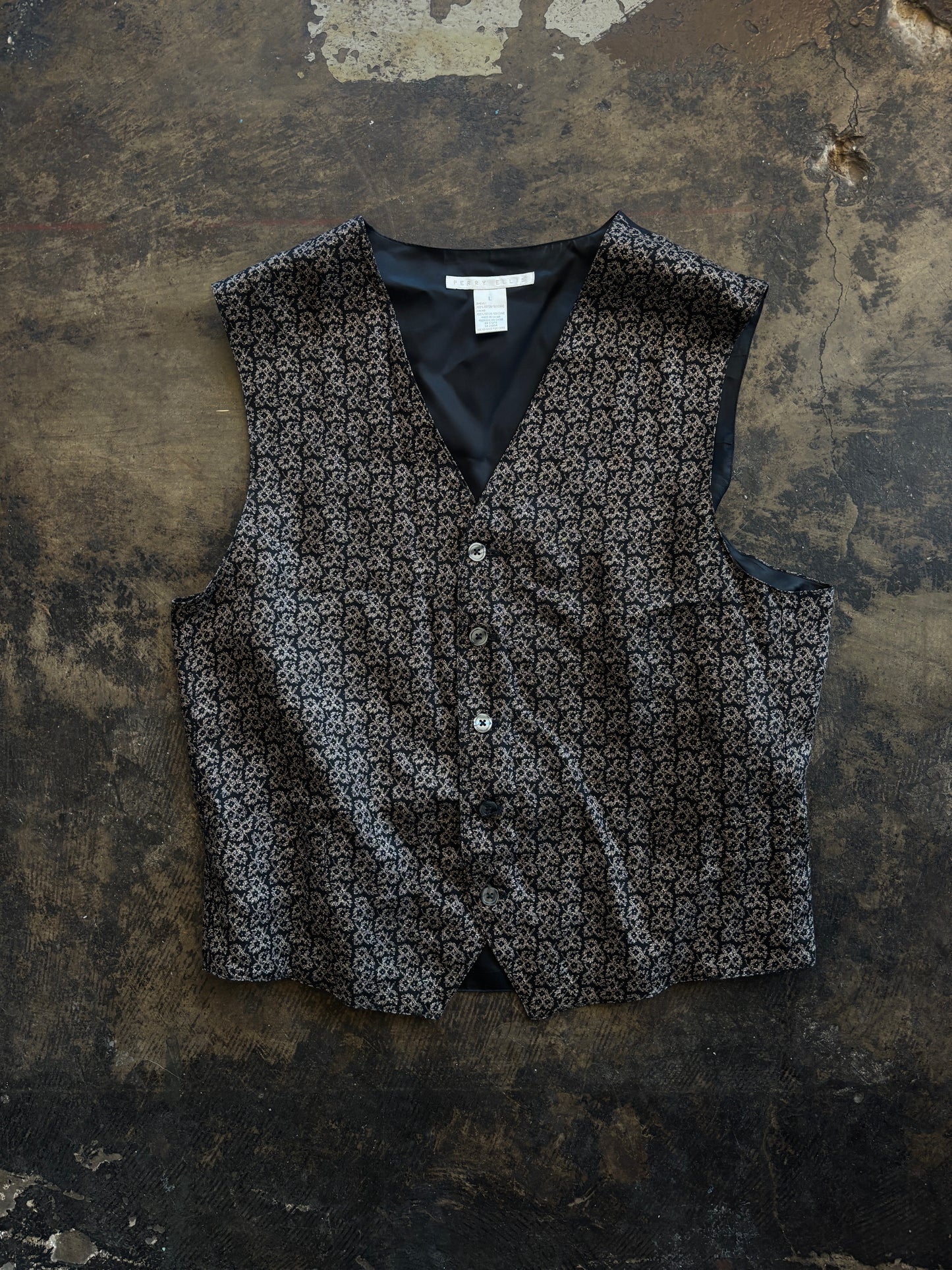 Perry Ellis Patterned Suit Vest