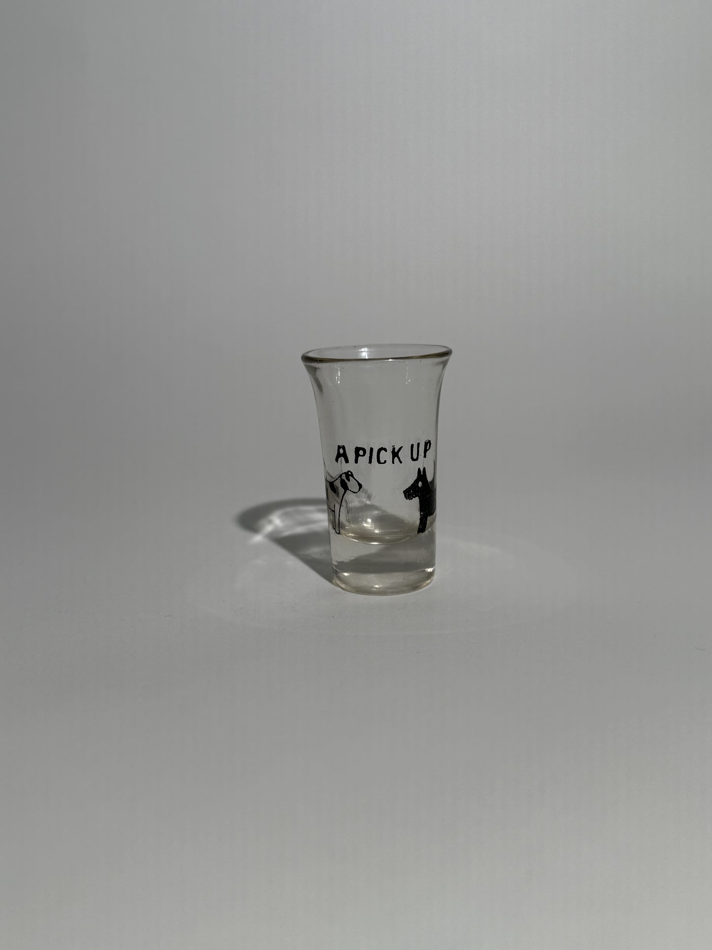 A Pick Up Dog Shot Glass