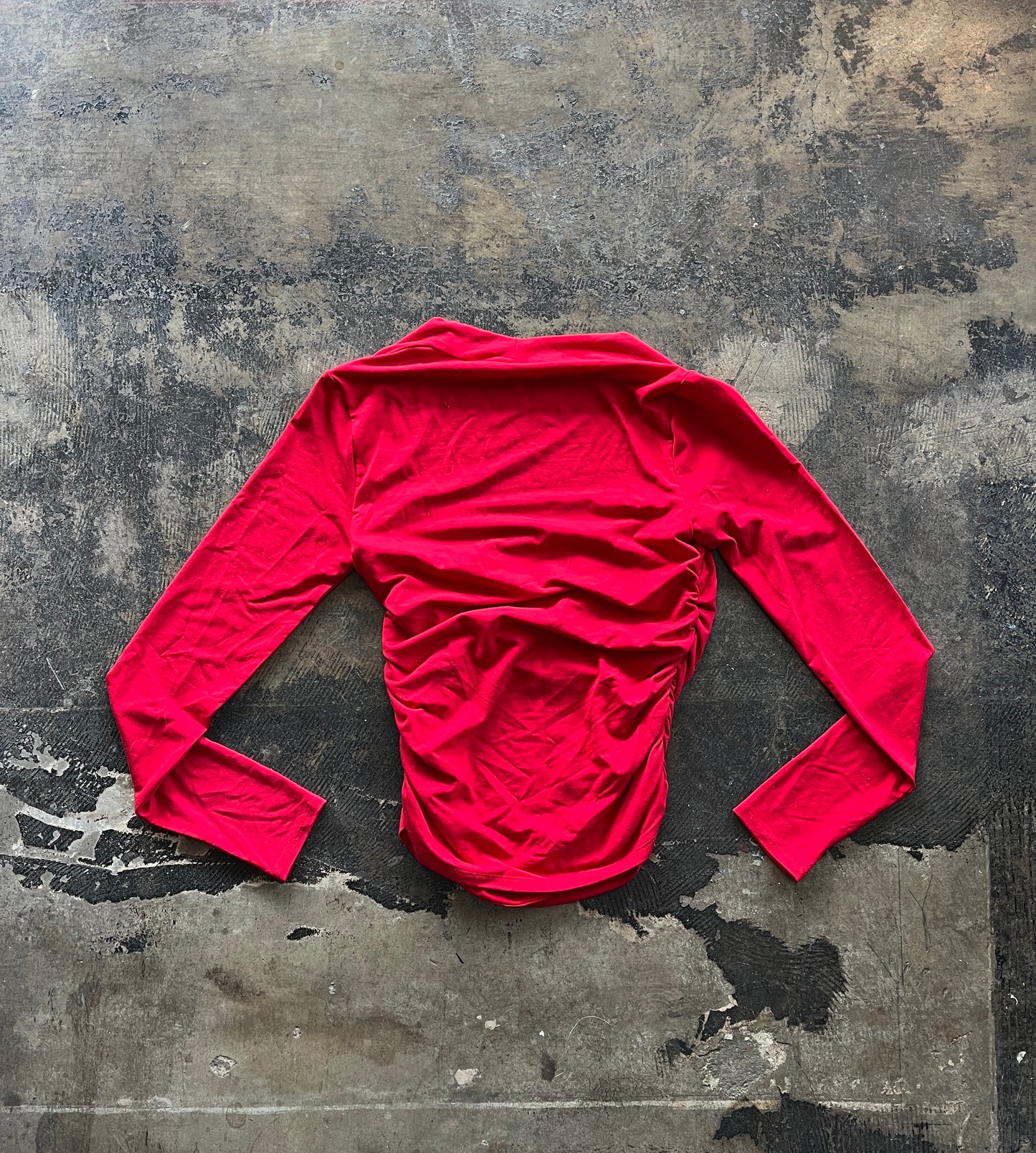 Red Reformation Squareneck Long Sleeve Top