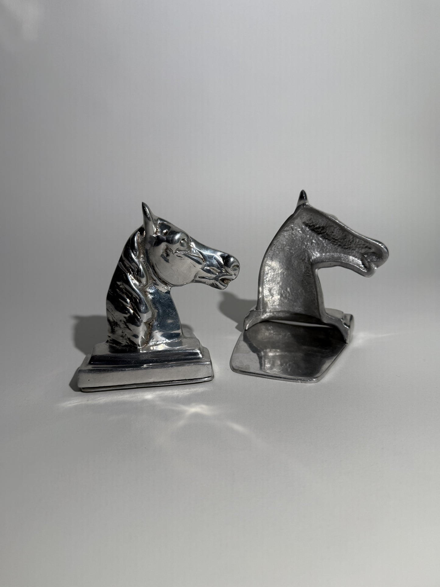 Silver Horse Book Ends