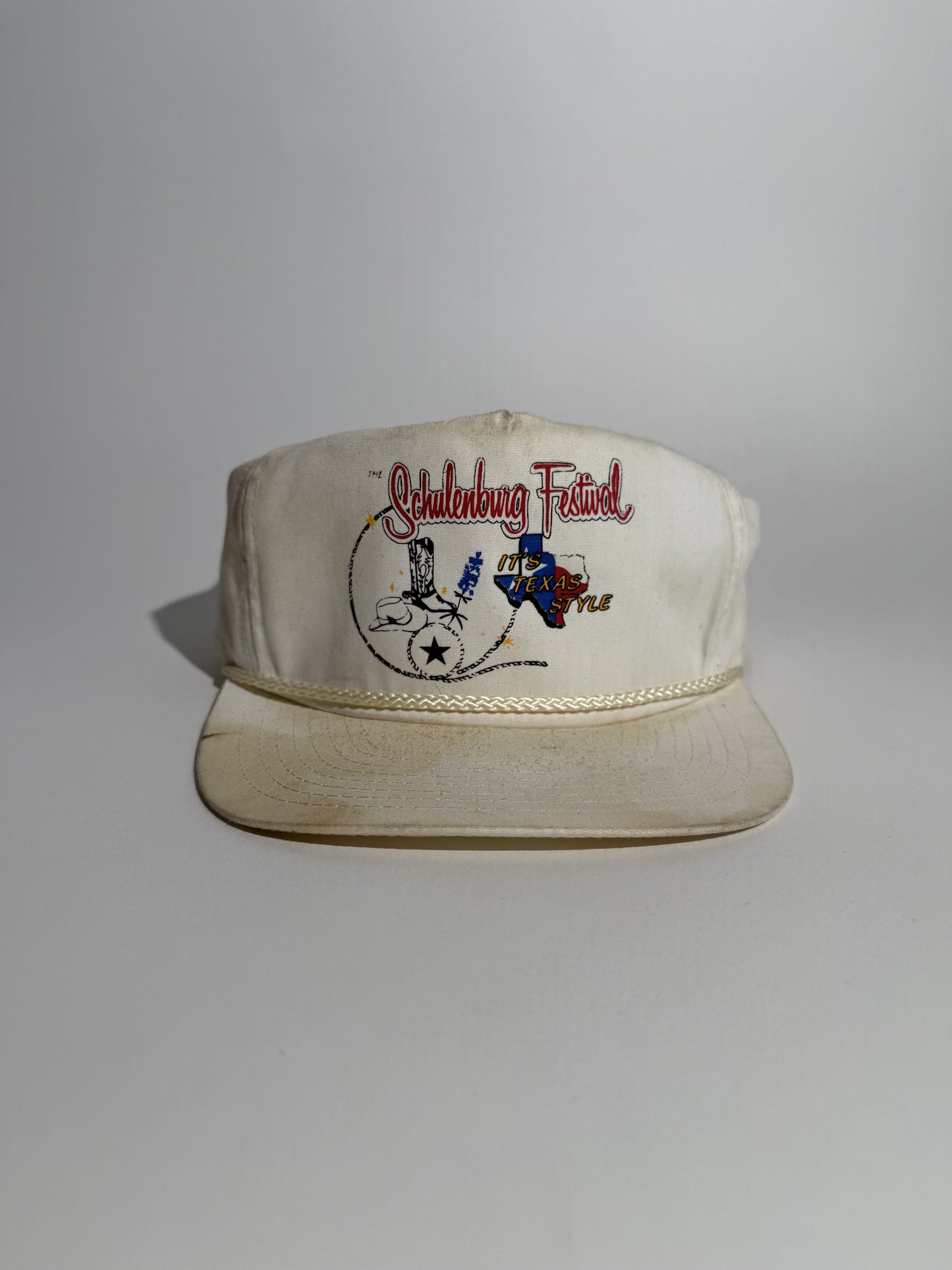 White Rope Brim Schulenburg Fest Texas Hat