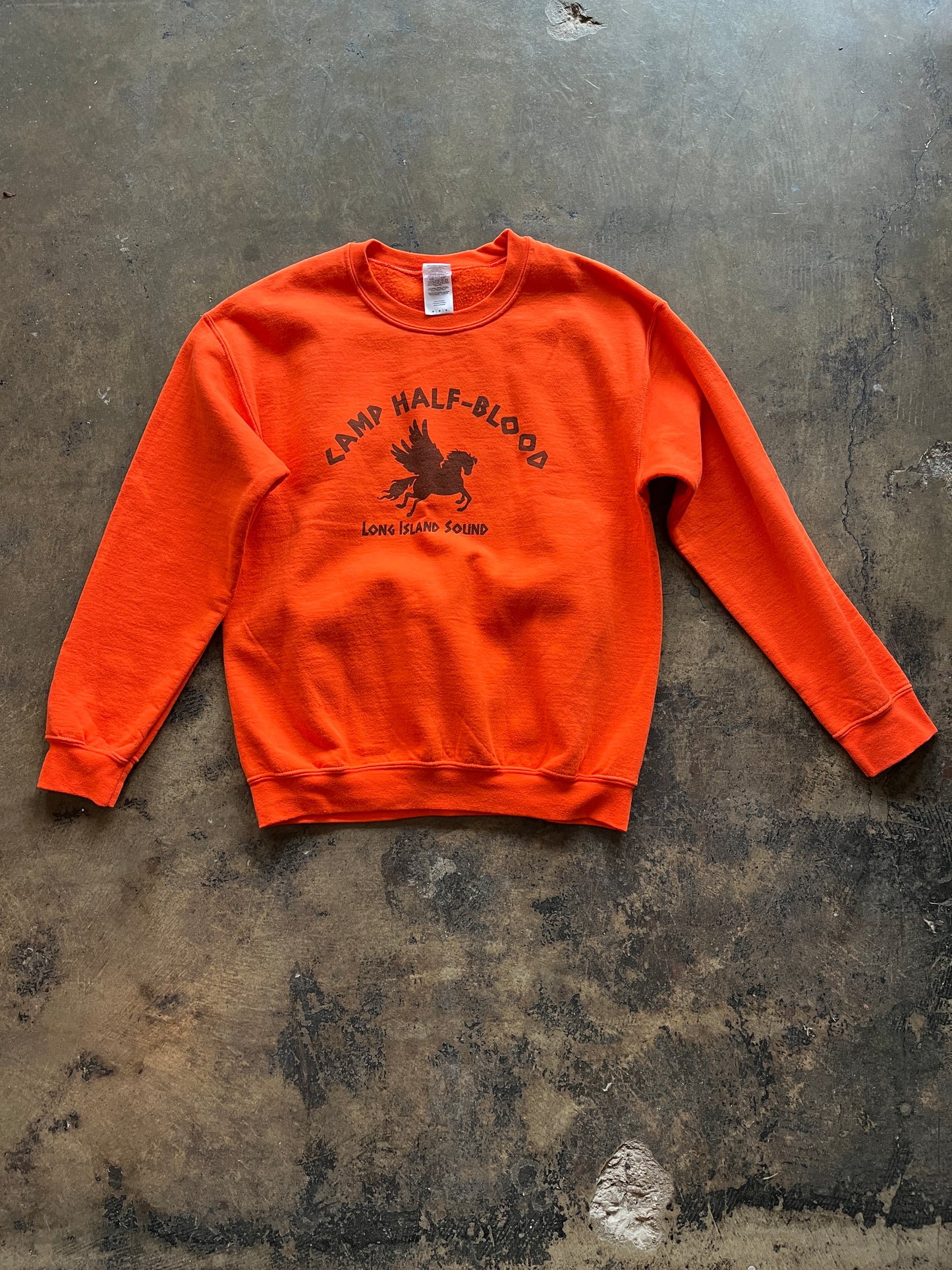 Camp Half Blood Orange Crewneck