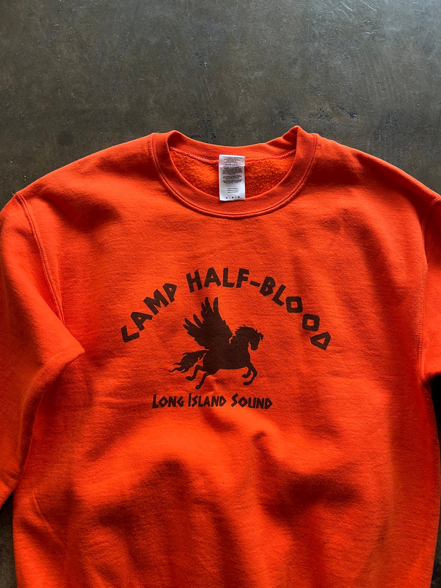 Camp Half Blood Orange Crewneck