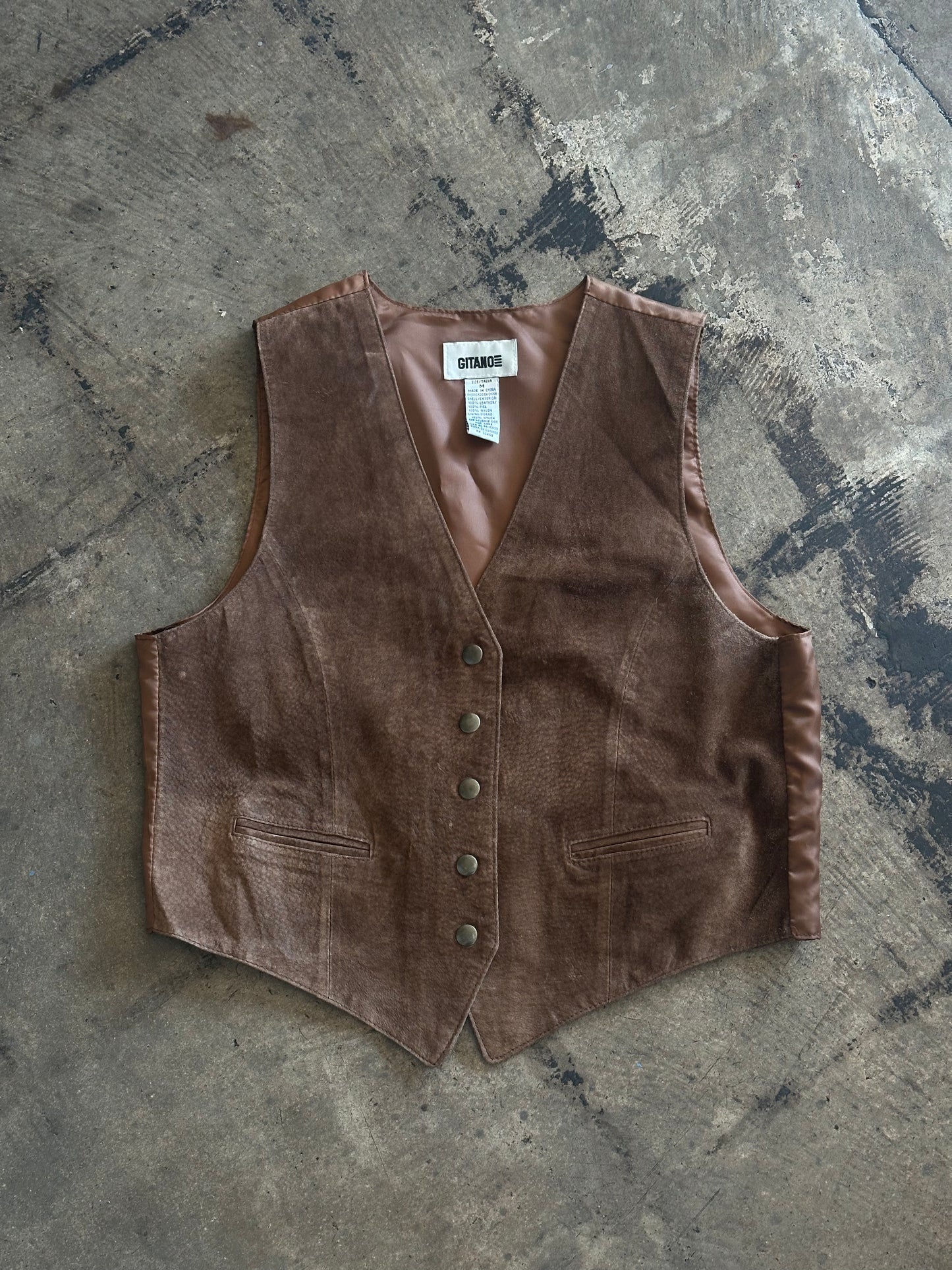 Gitano Brown Suede Vest