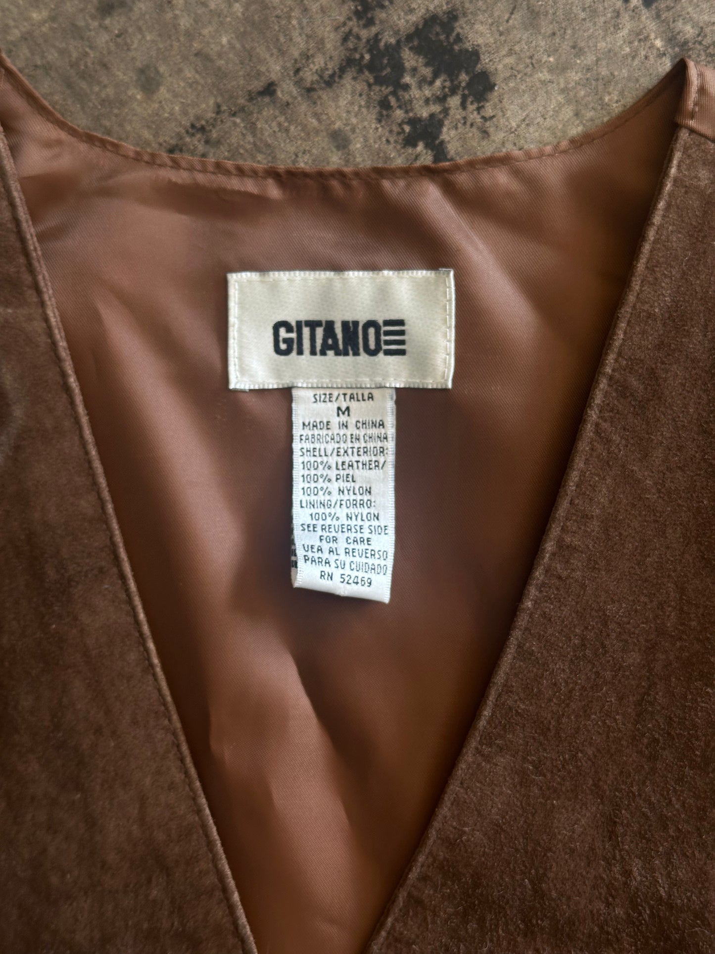Gitano Brown Suede Vest