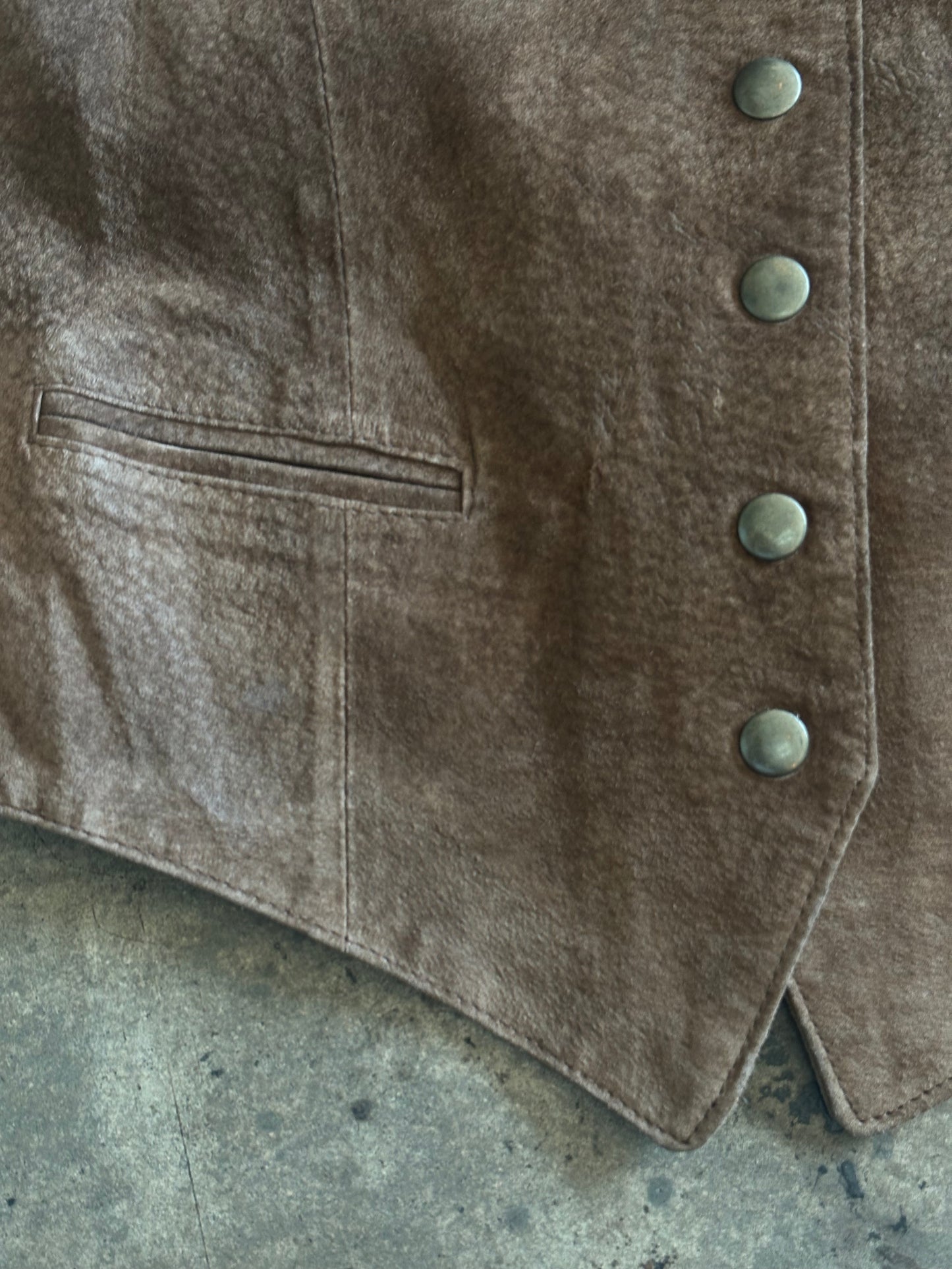 Gitano Brown Suede Vest
