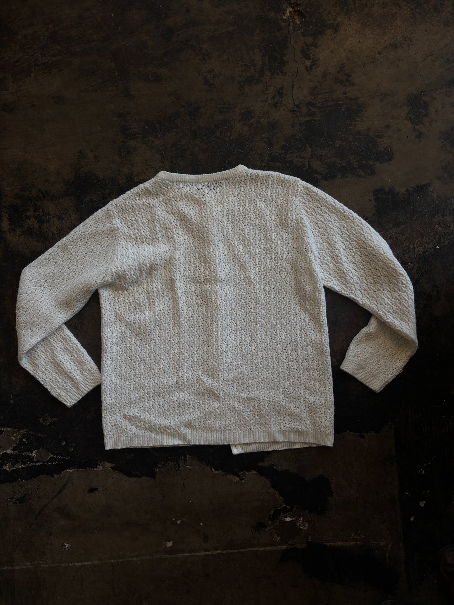 White Button Front Knit Cardigan