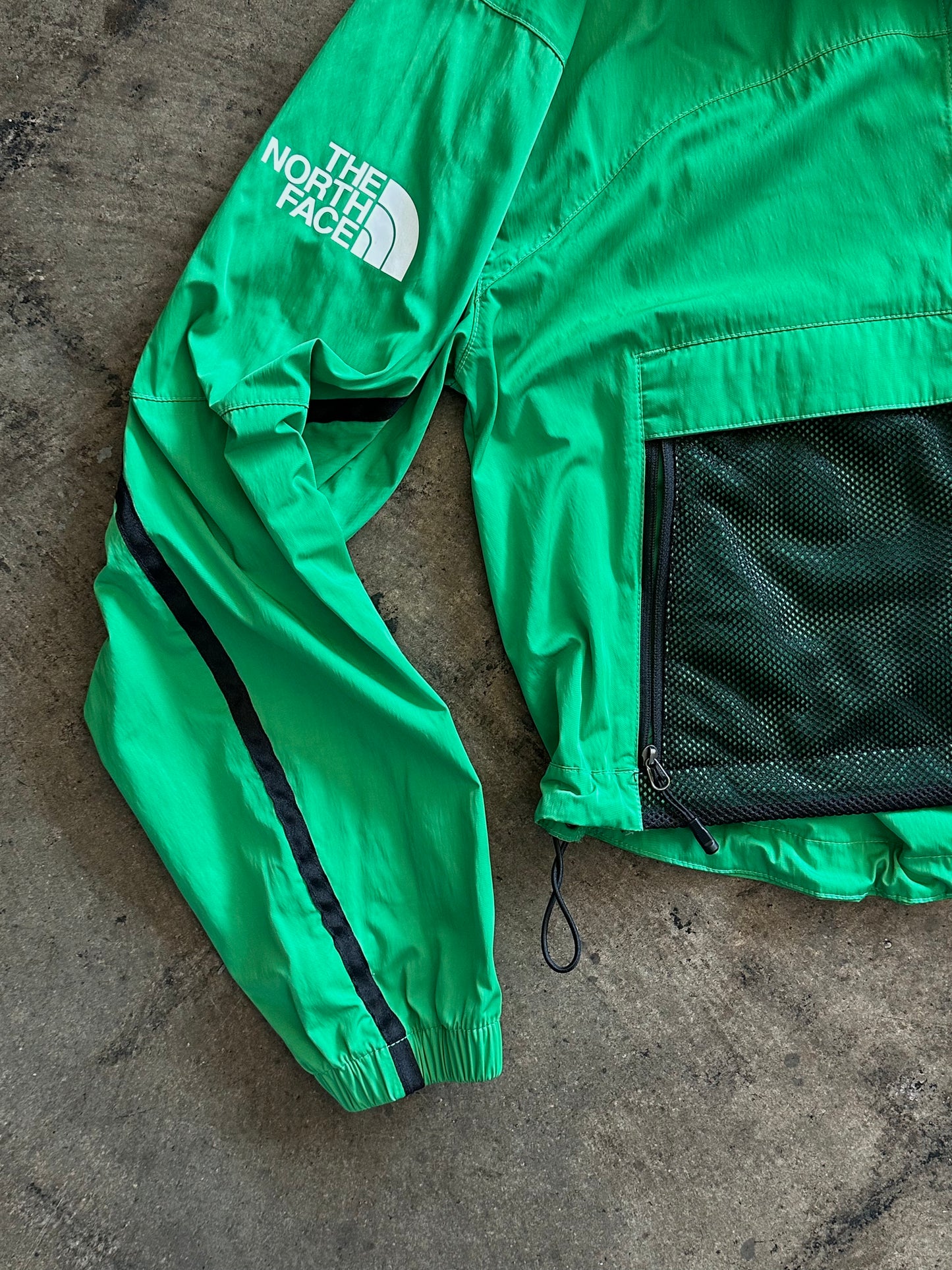 Green North Face Full Zip Cropped Windbreaker