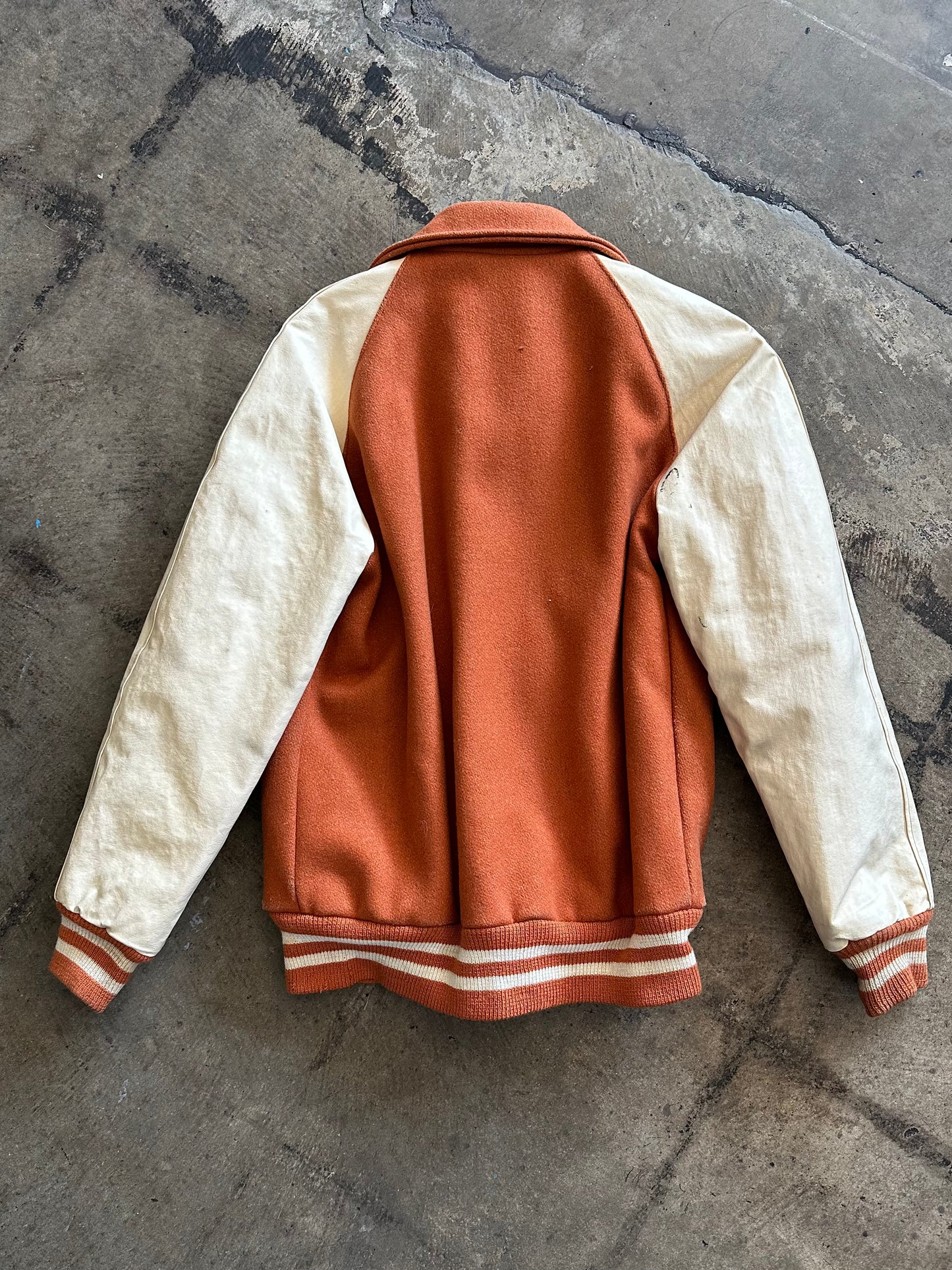 Orange + Cream WTW Letterman Jacket