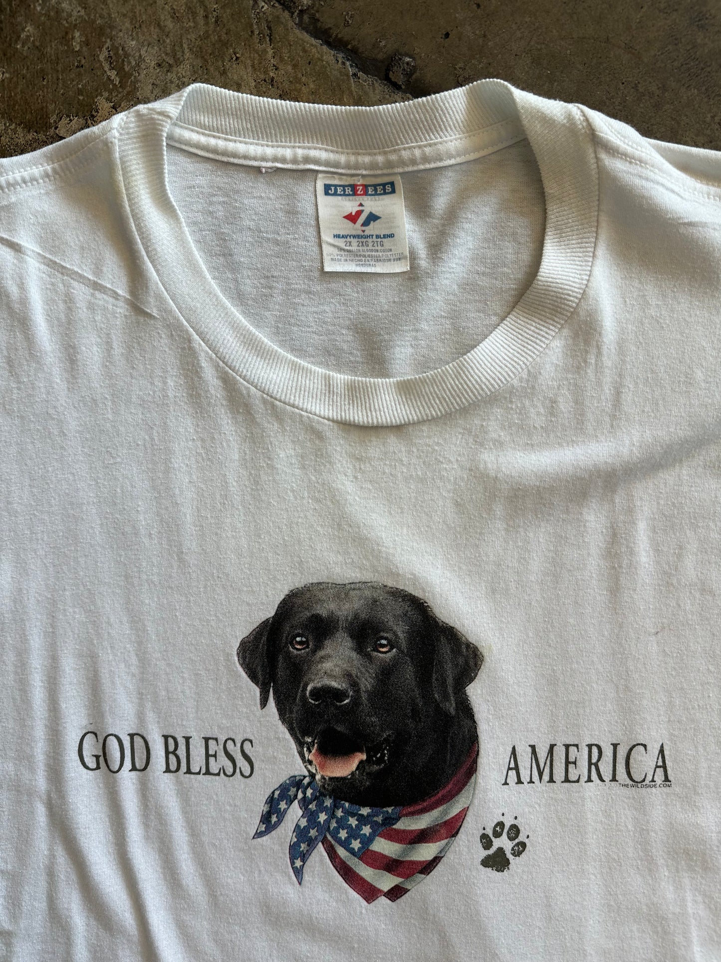 White God Bless America Lab Tee