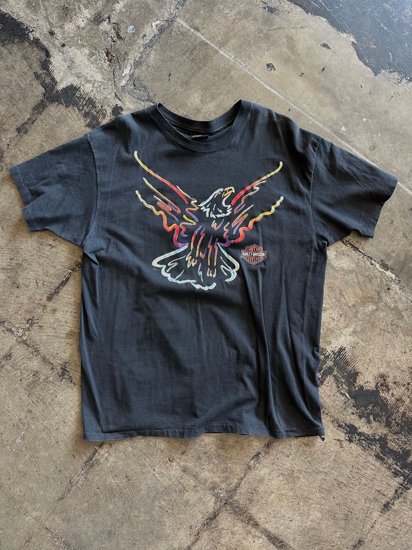 Dallas Harley Davidson Eagle Black Tee