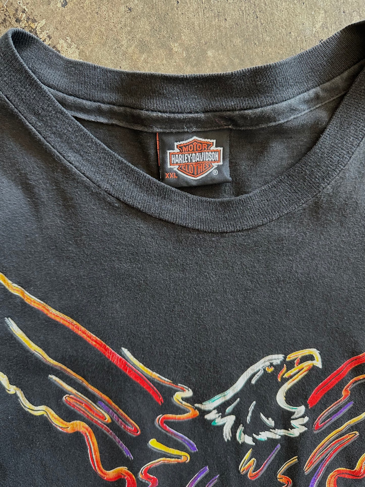 Dallas Harley Davidson Eagle Black Tee