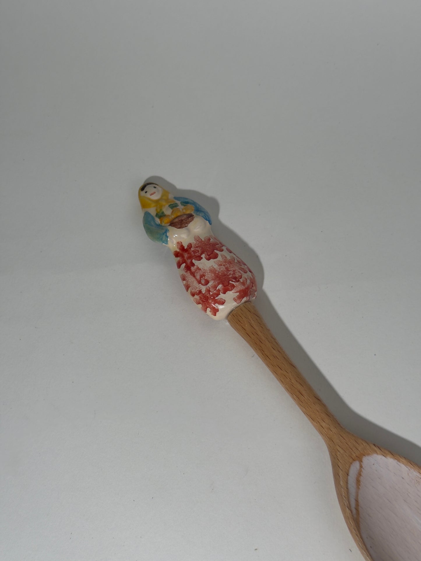 Wooden Spoon w/ Ceramic Topper
