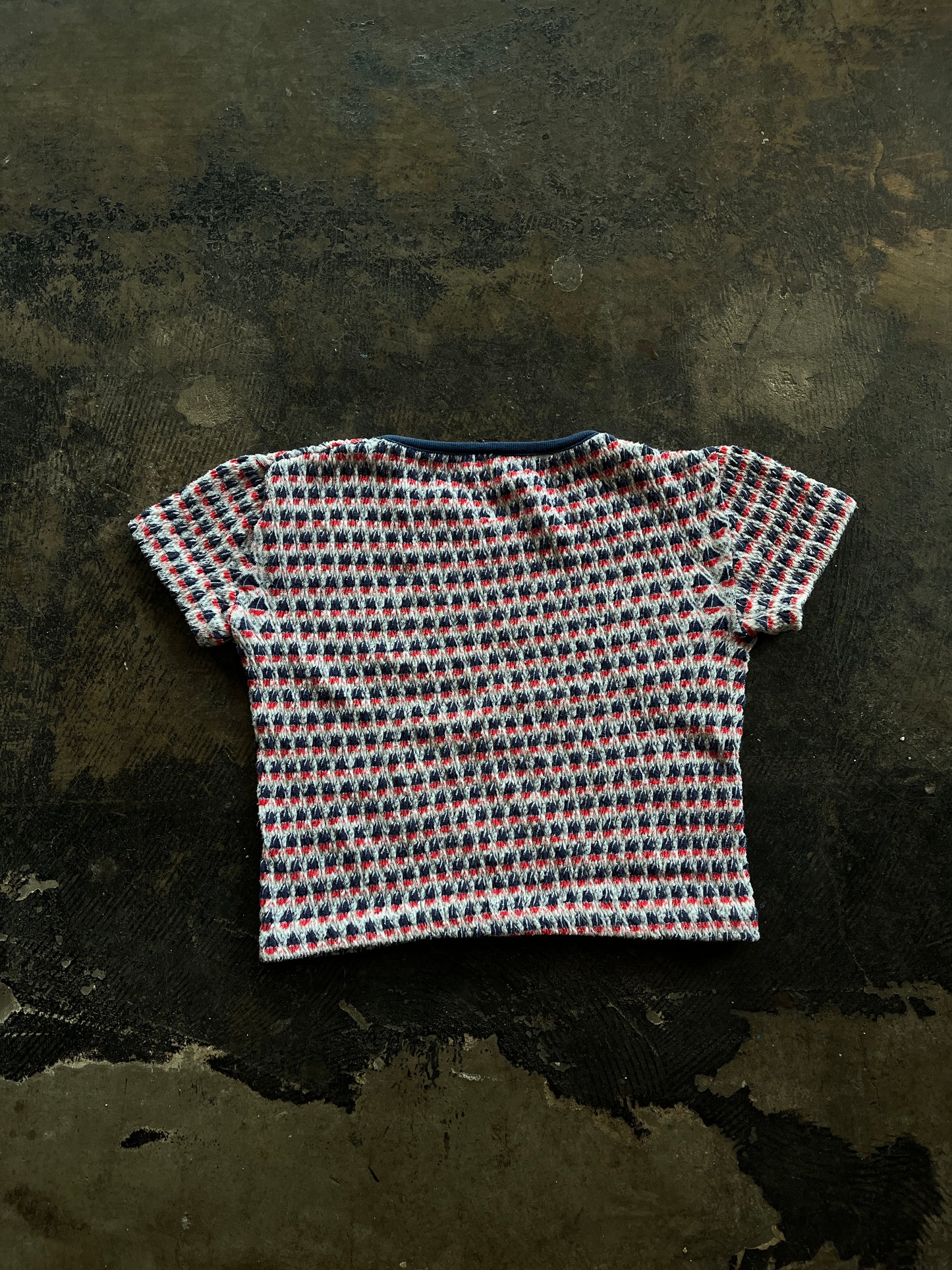 Red, White + Blue Knit Crop Top