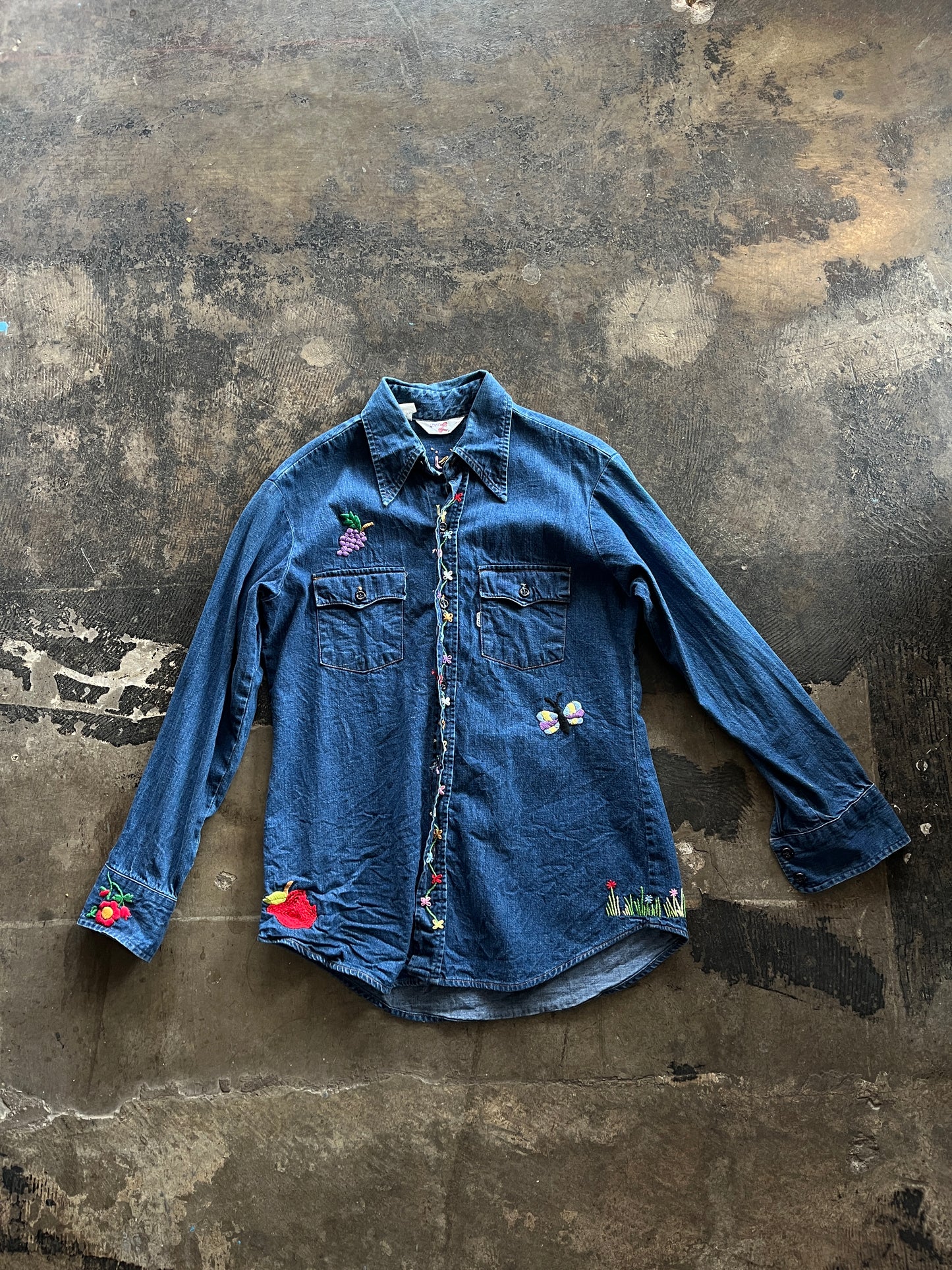 Levi's Embroidered Denim Button Down