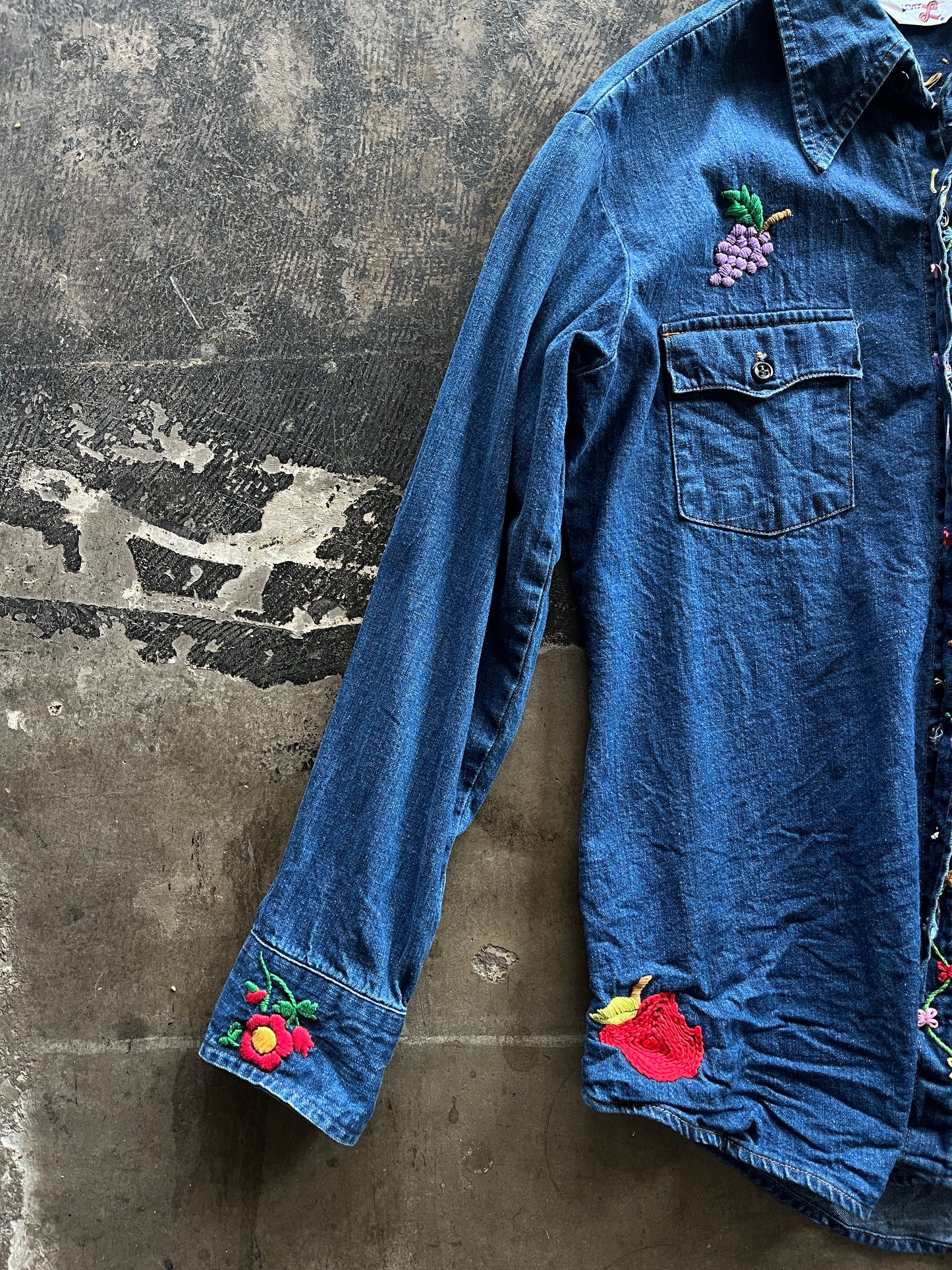 Levi's Embroidered Denim Button Down