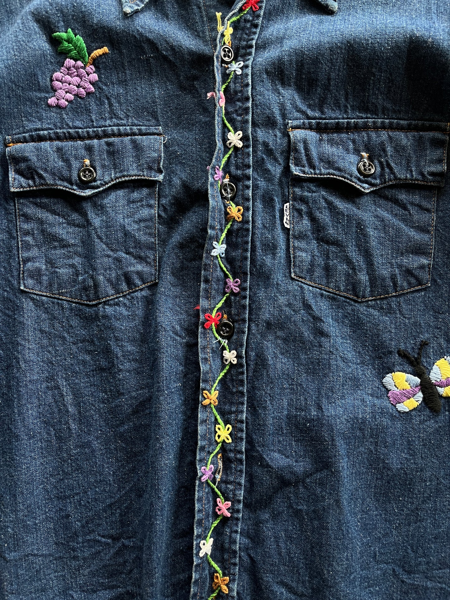 Levi's Embroidered Denim Button Down