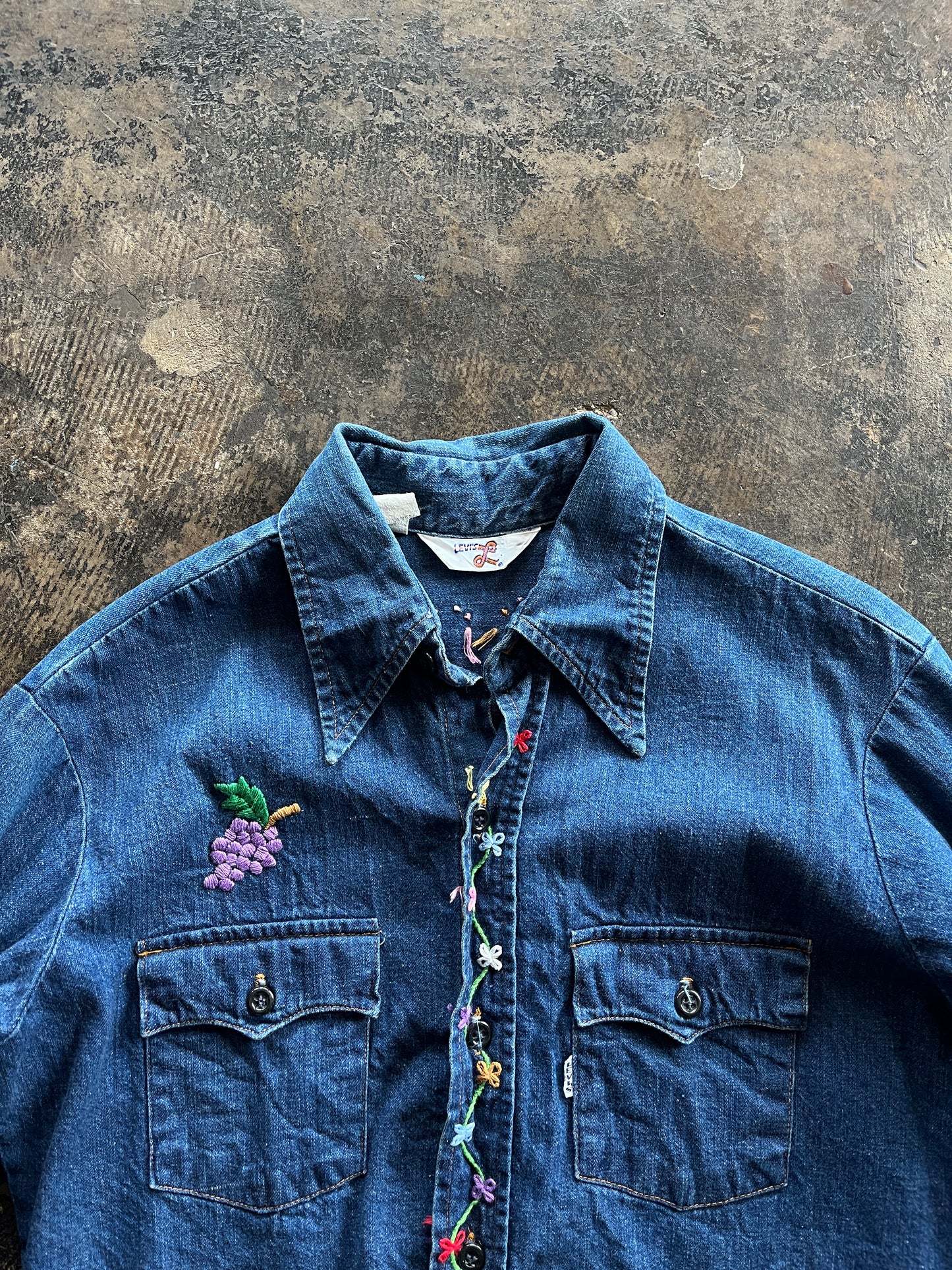 Levi's Embroidered Denim Button Down