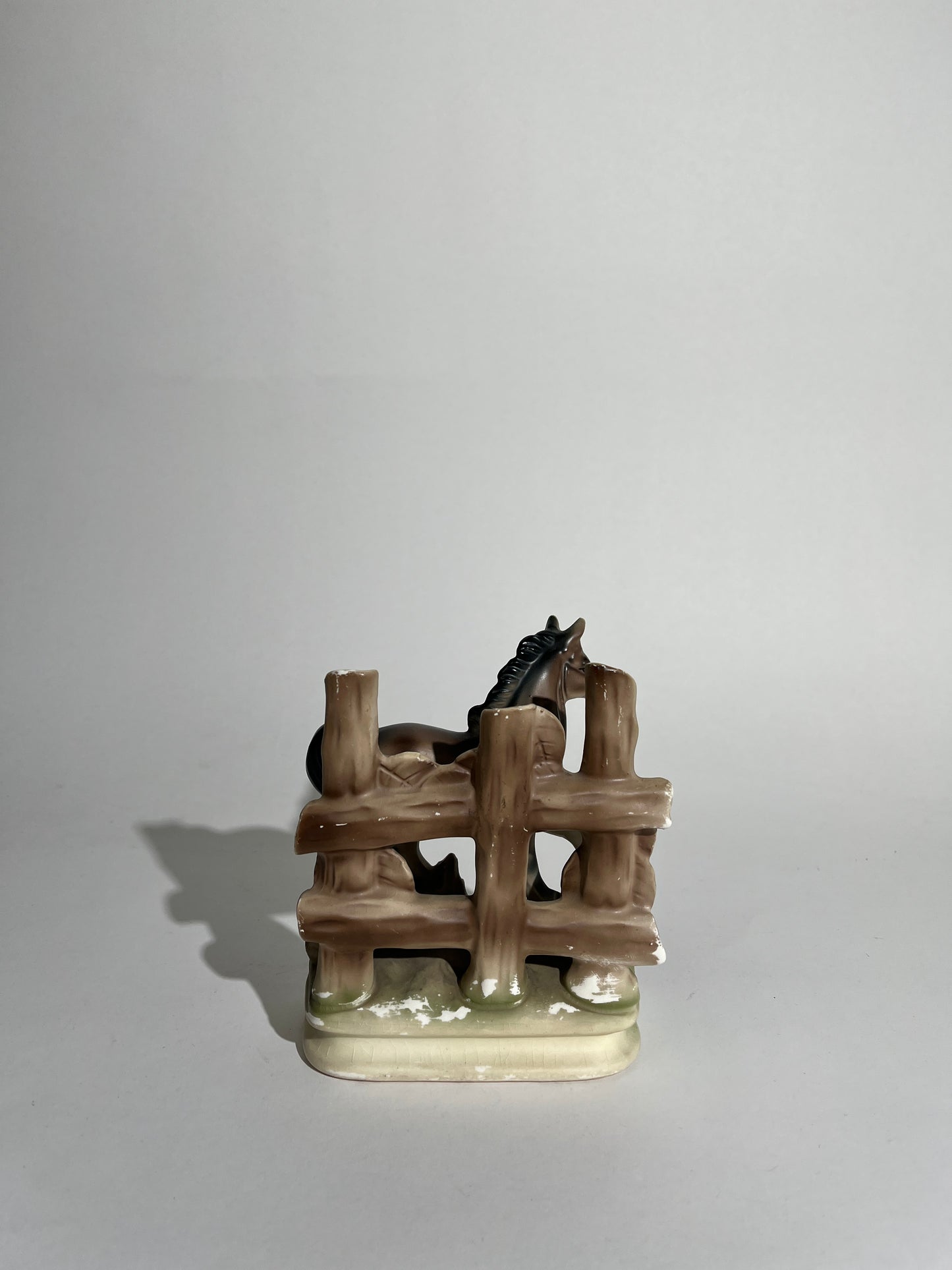 Japanese Ceramic Horse with Fence