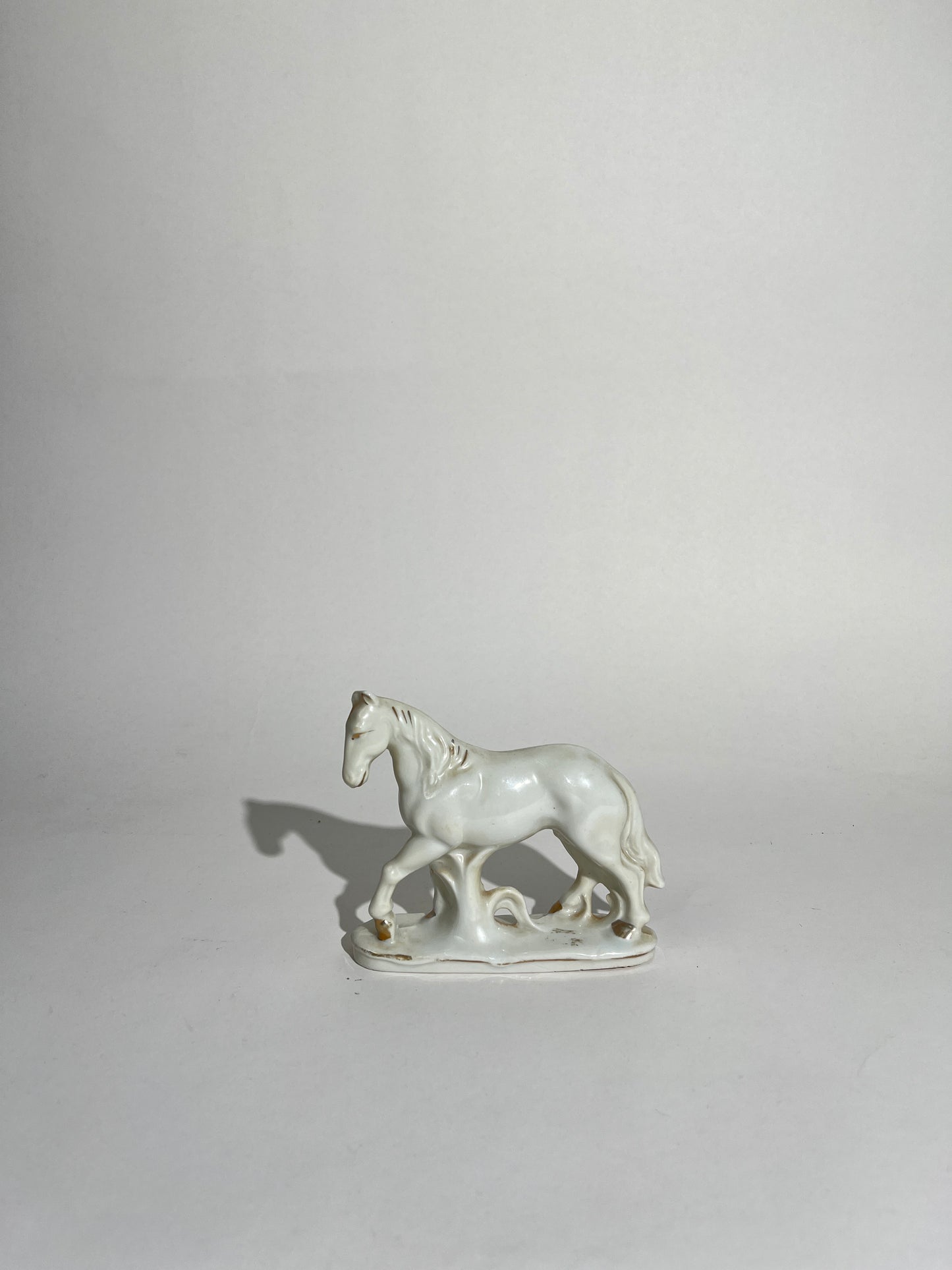 White Japanese Ceramic Horse