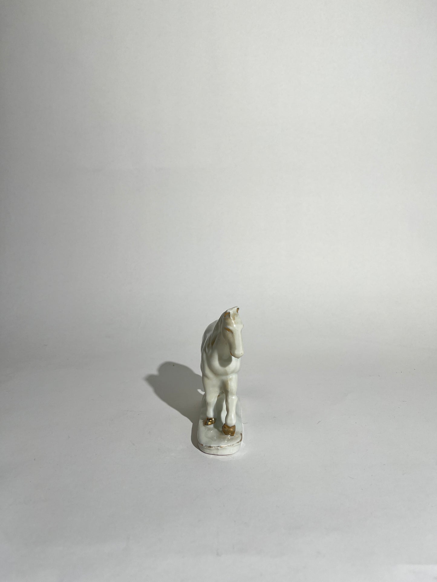 White Japanese Ceramic Horse