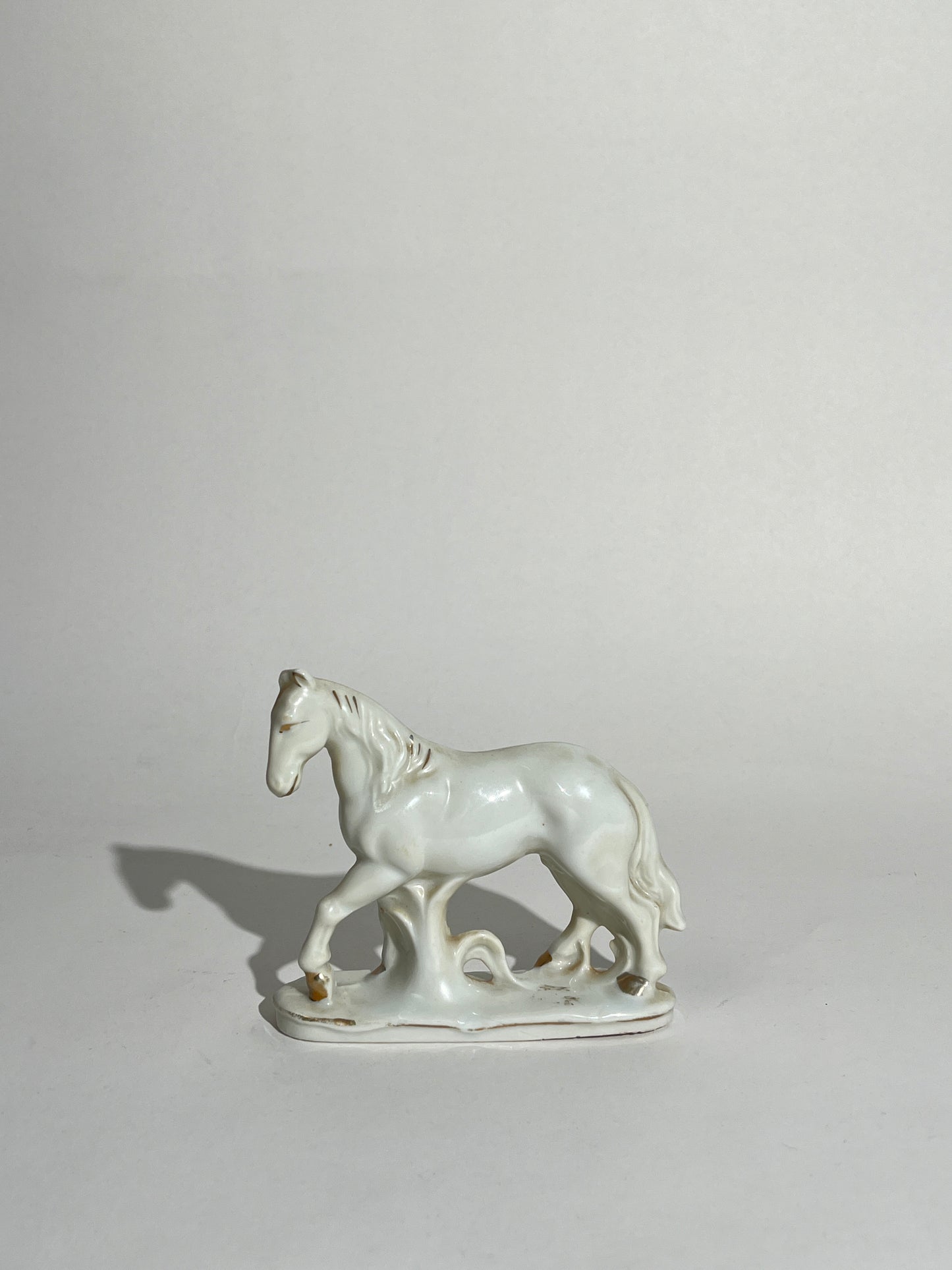 White Japanese Ceramic Horse