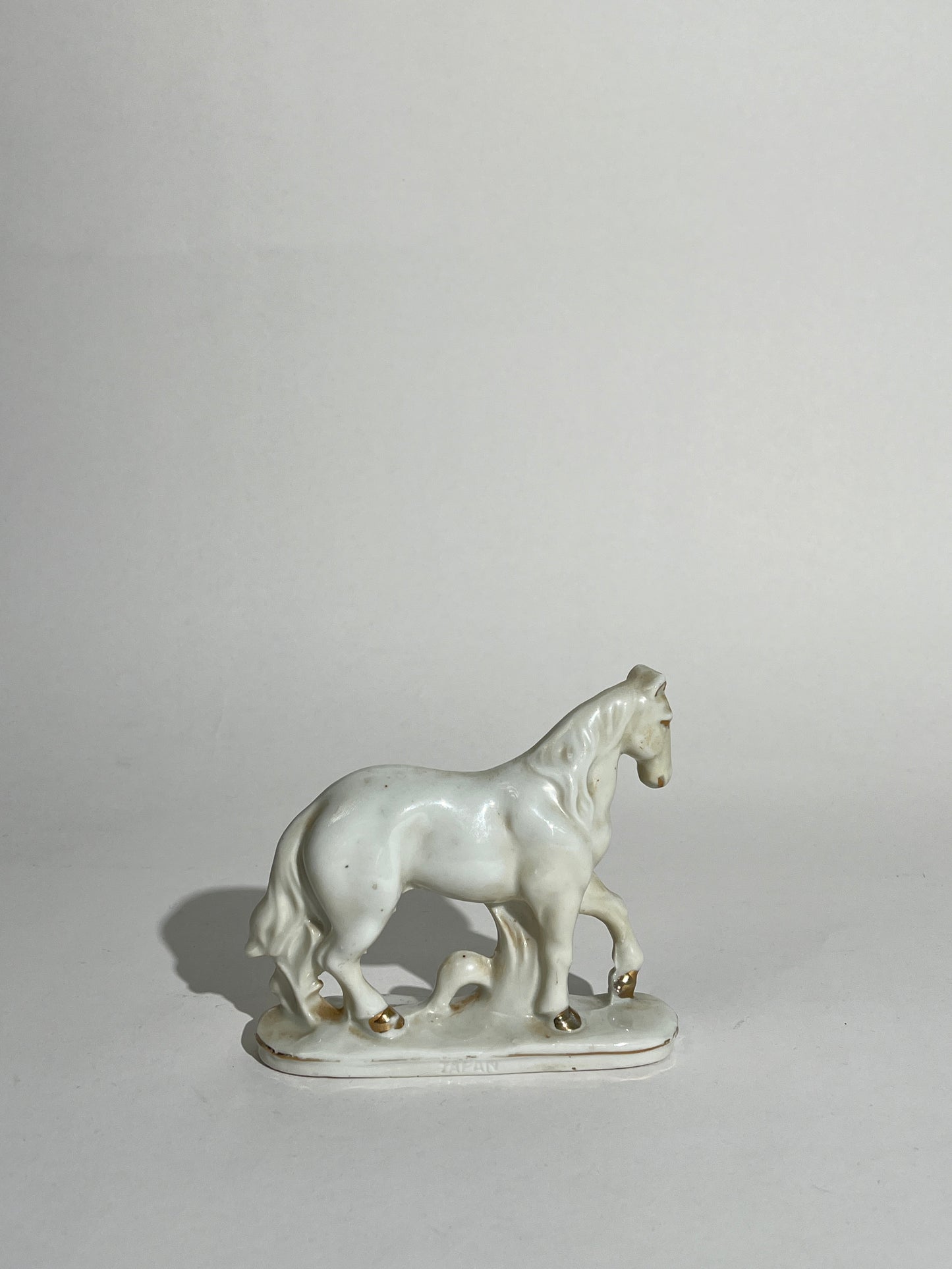 White Japanese Ceramic Horse