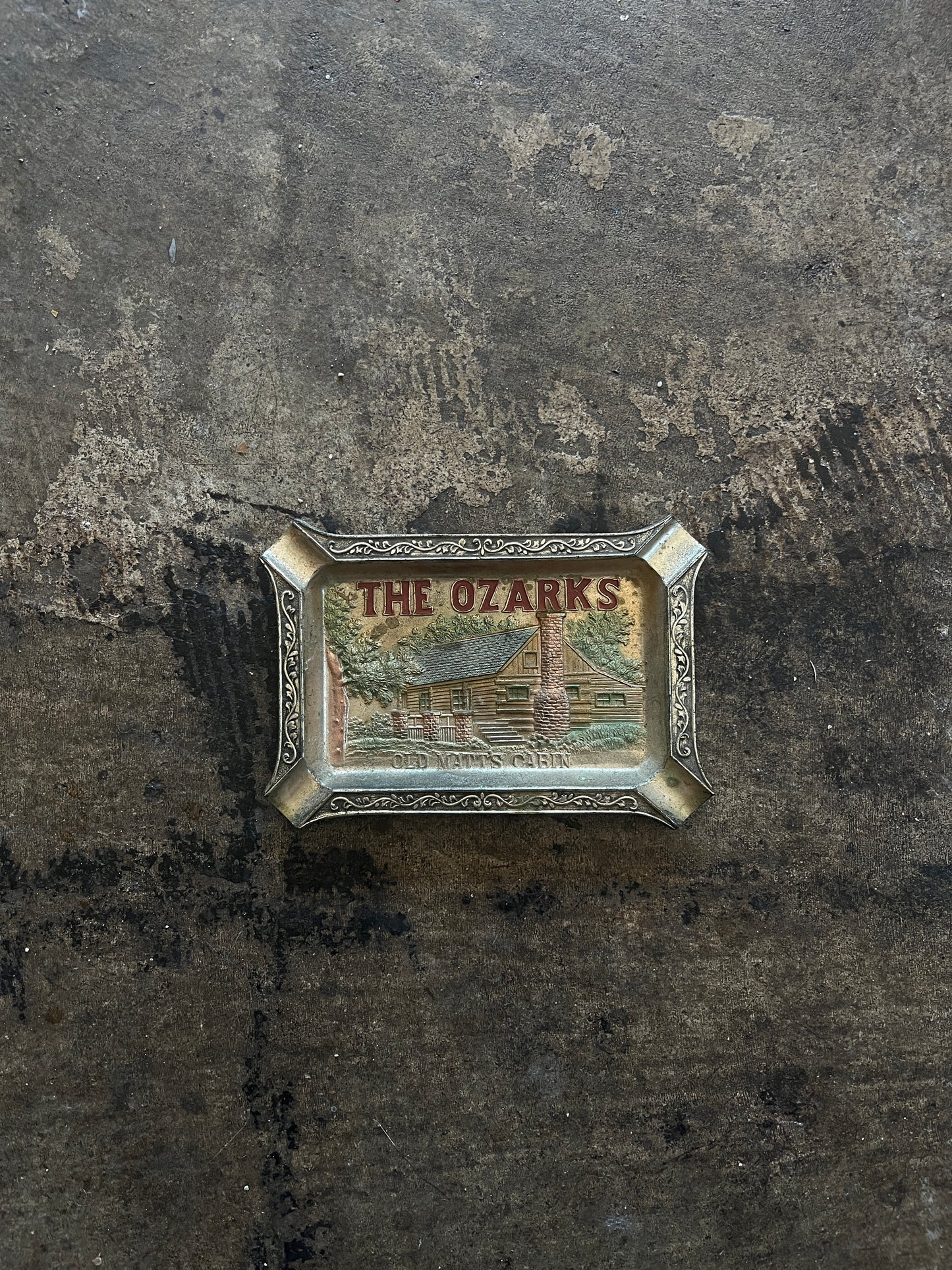 Tin Ozarks Old Matts Cabin Ashtray