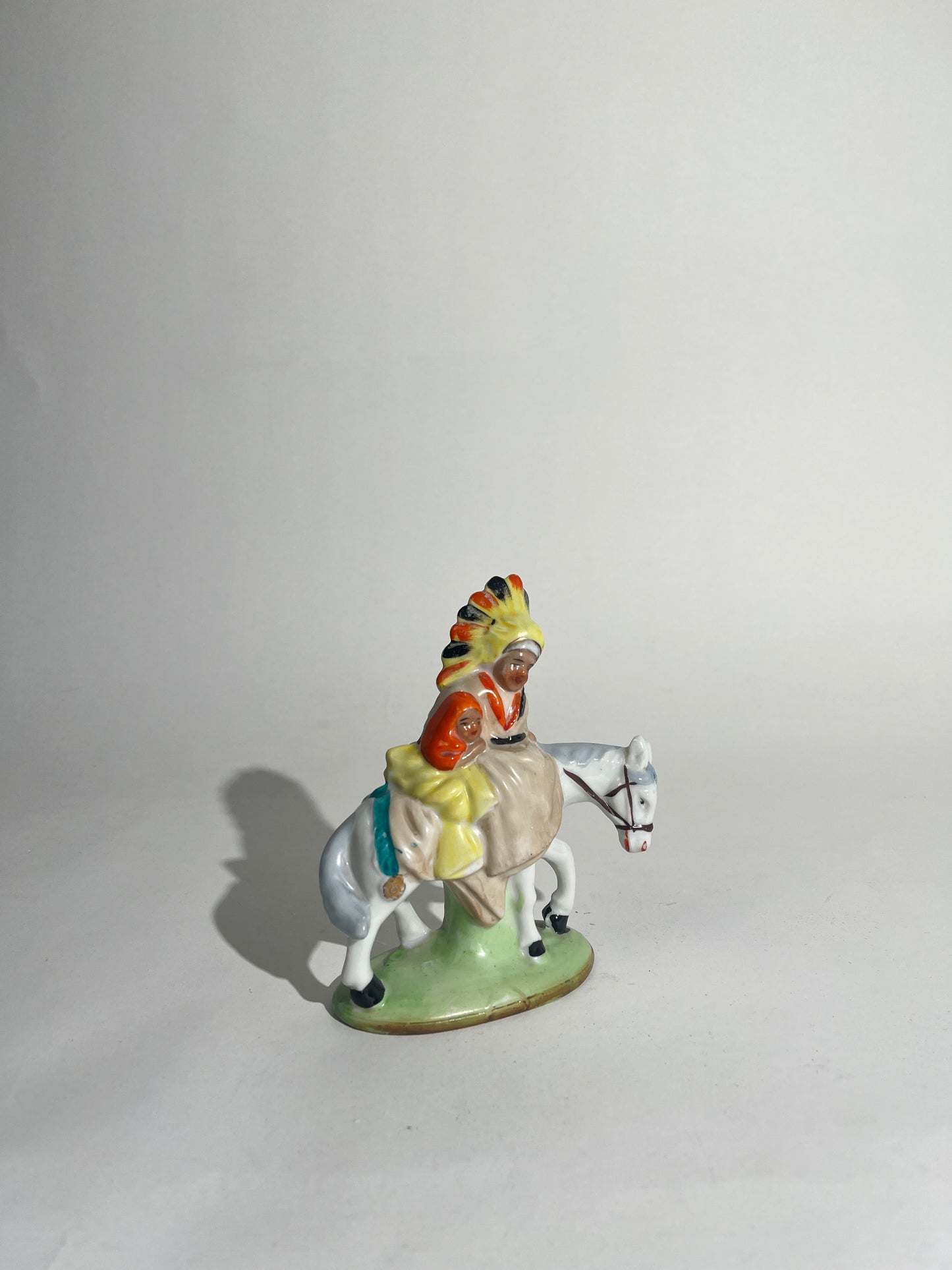 Japanese Ceramic Princess on Horse