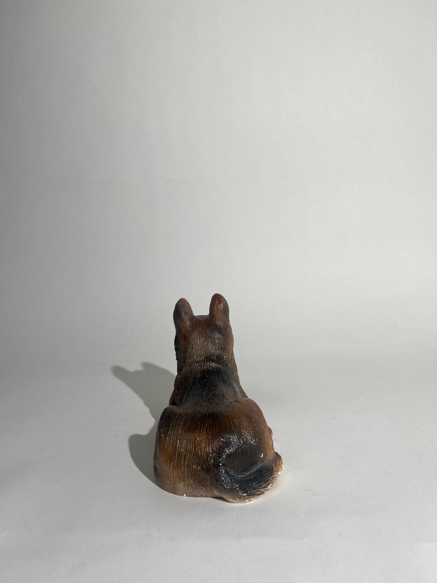 Brown Ceramic Chalk Dog