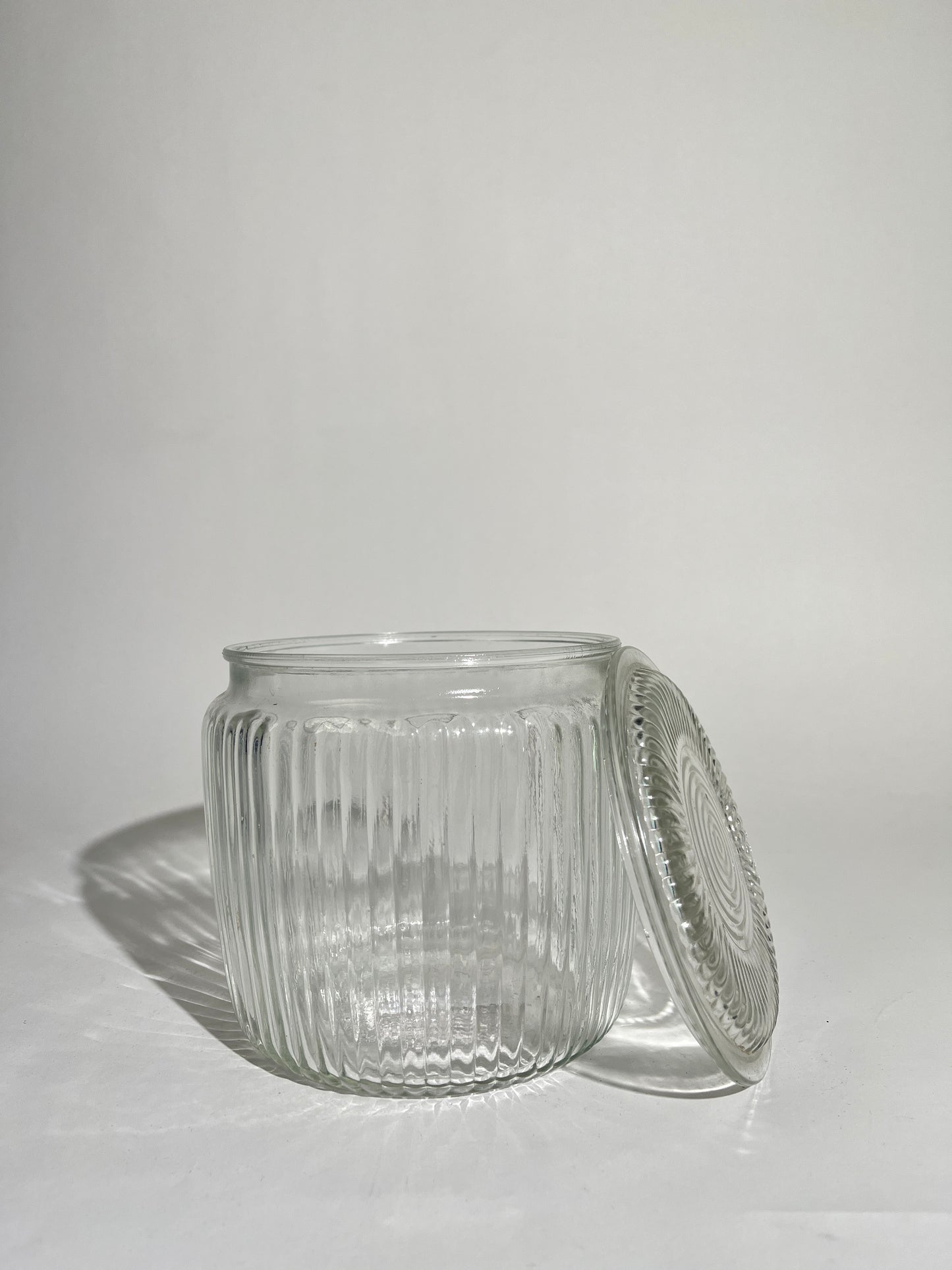 Textured Glass Candy Jar with Lid