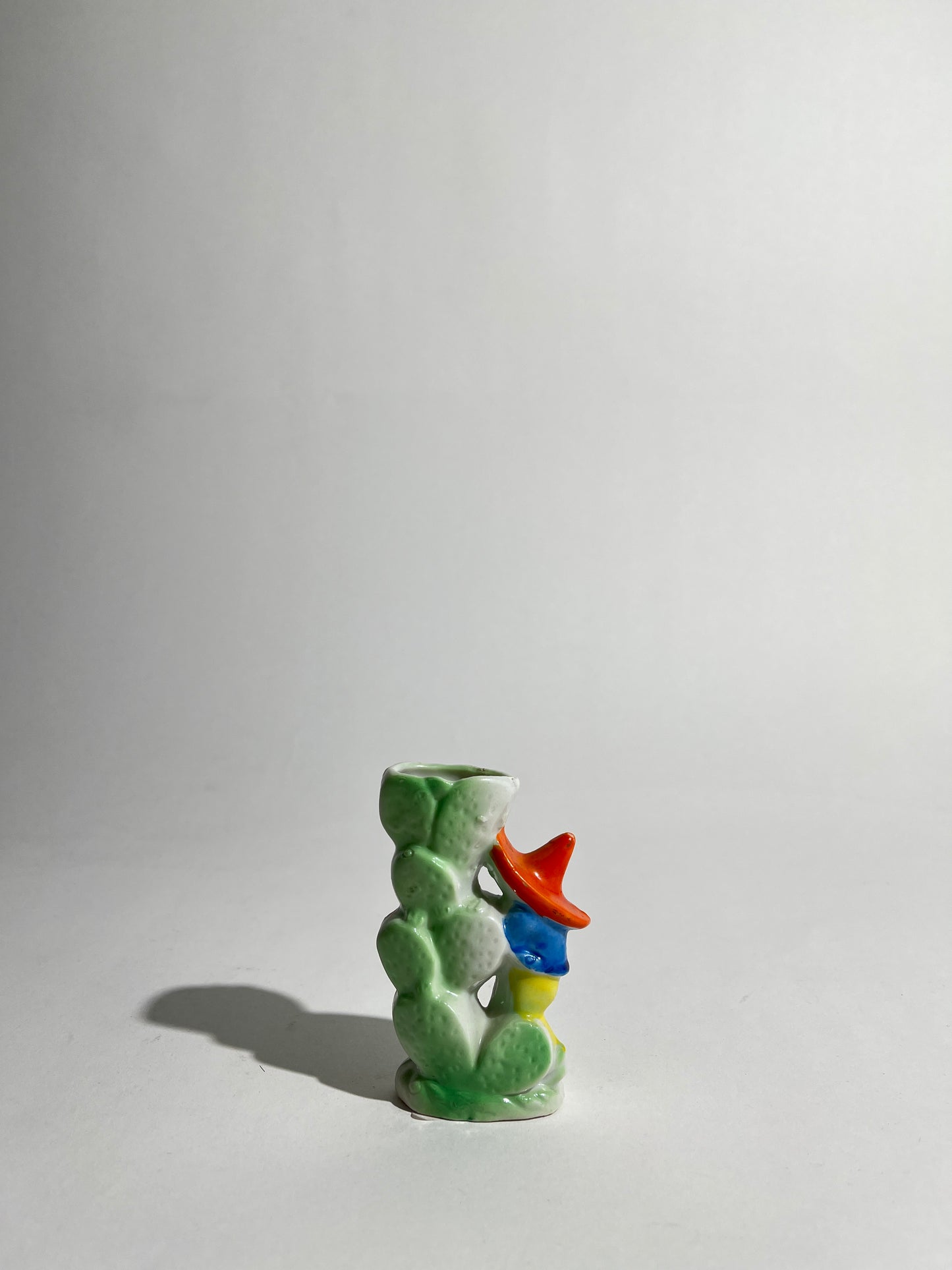 Japanese Ceramic Cowboy Cactus Bud Vase