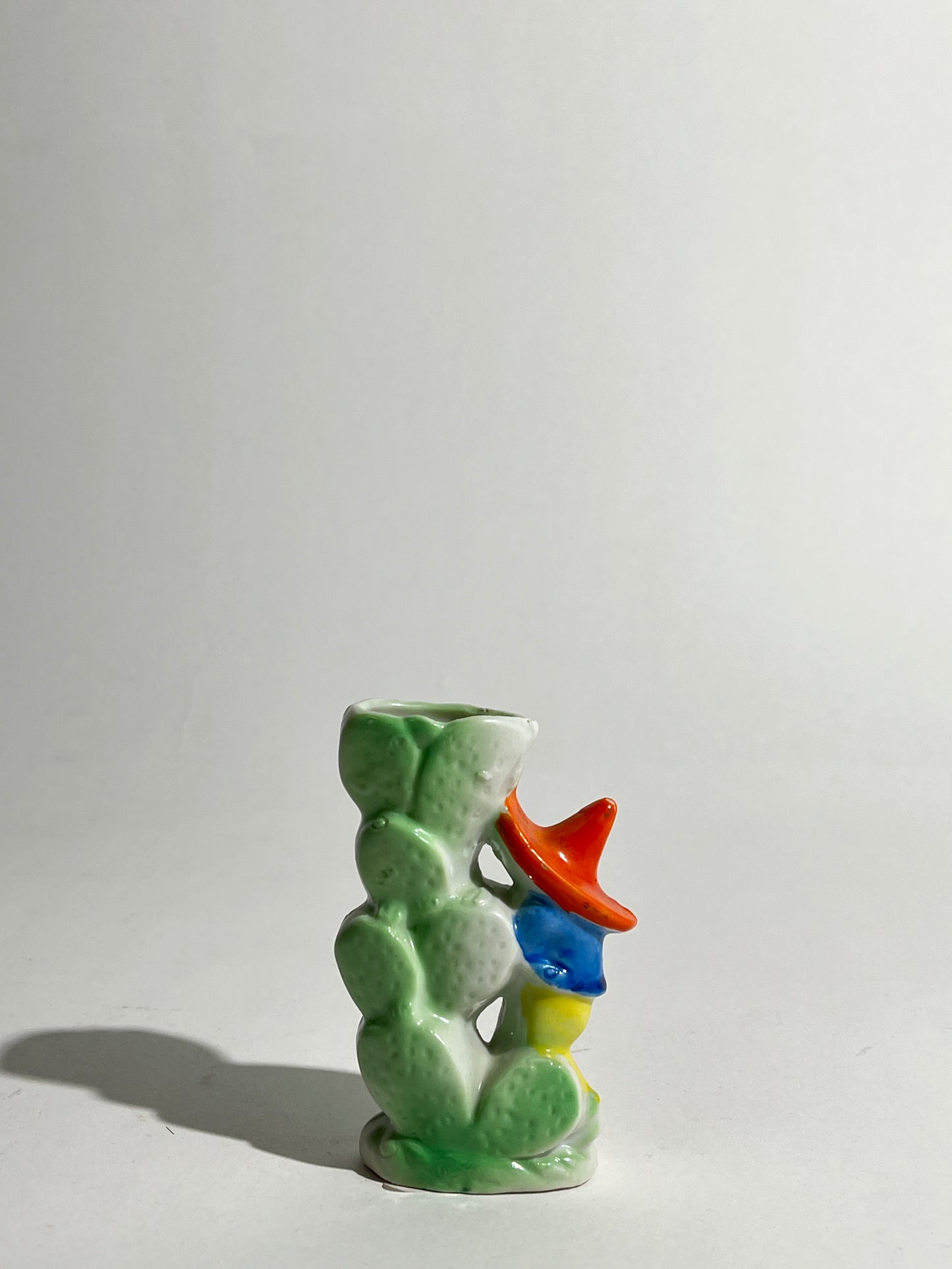 Japanese Ceramic Cowboy Cactus Bud Vase