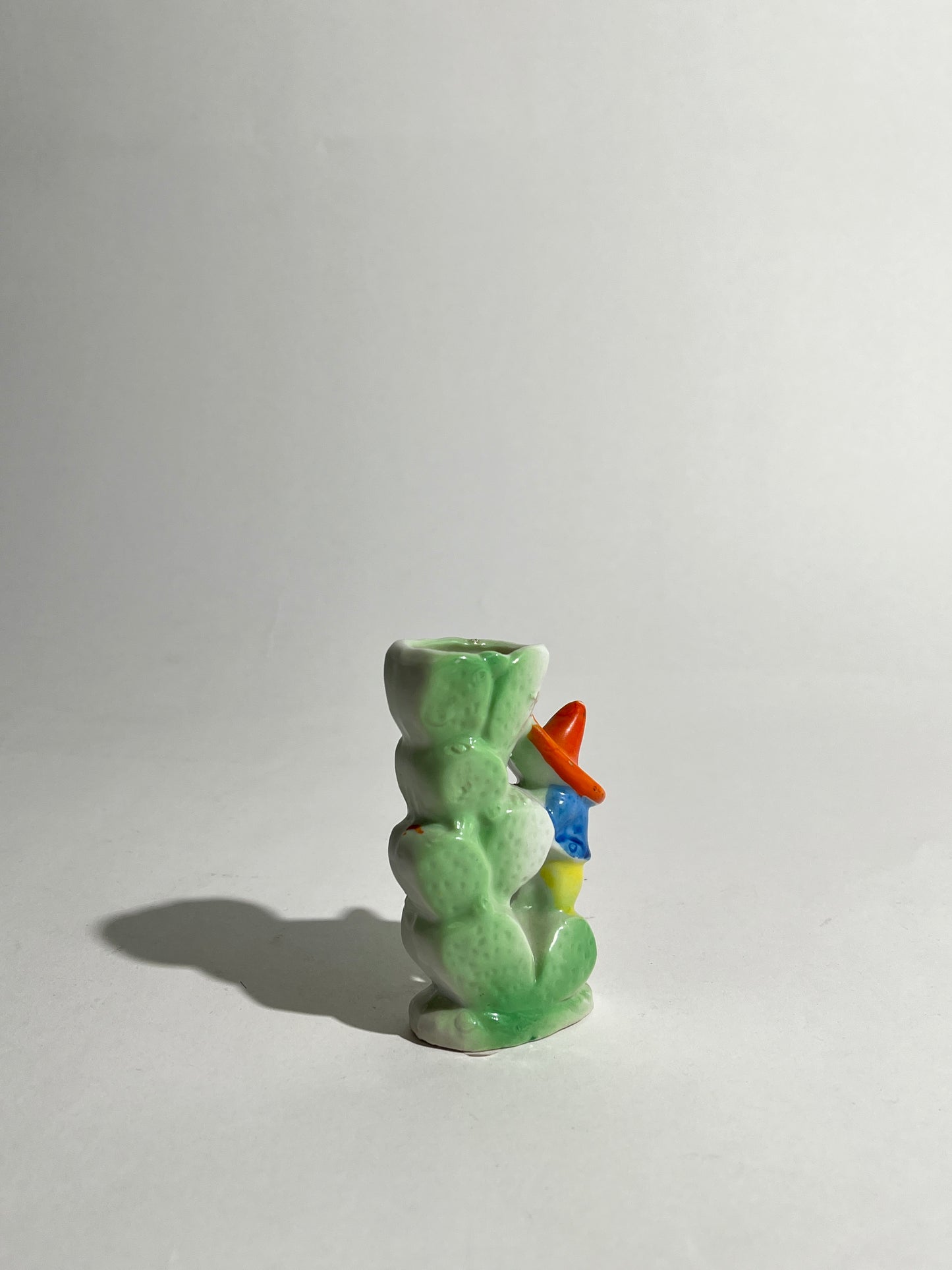 Japanese Ceramic Cowboy Cactus Bud Vase