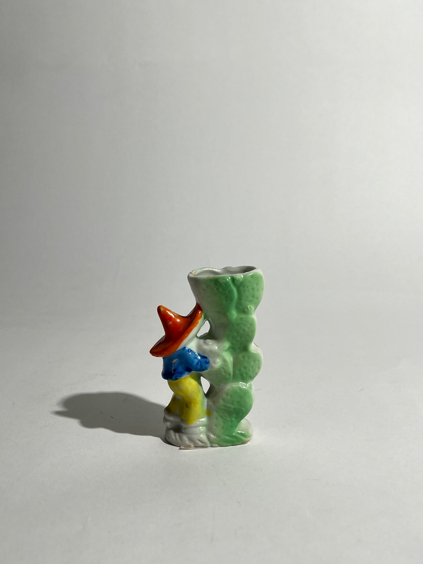 Japanese Ceramic Cowboy Cactus Bud Vase